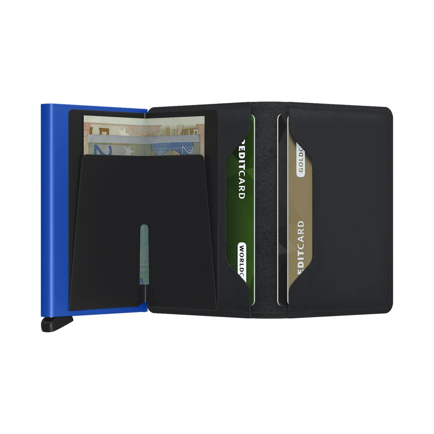Secrid Miniwallet Matte Black & Blue - Image 4