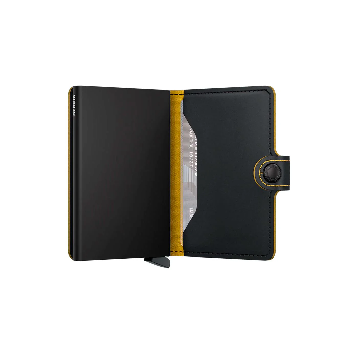 Secrid Miniwallet Matte Black & Ochre - Image 3