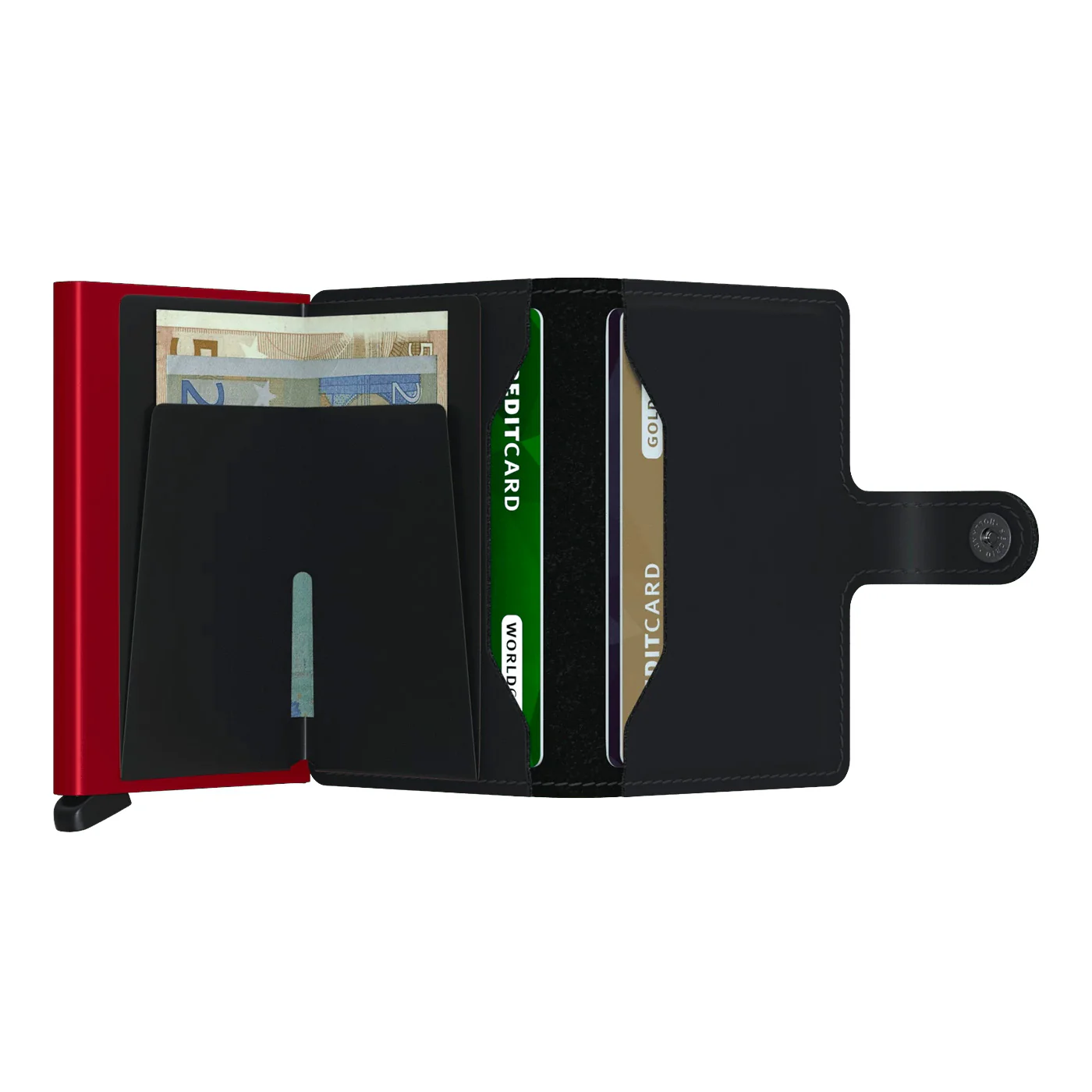 Secrid Miniwallet Matte Black & Red - Image 3