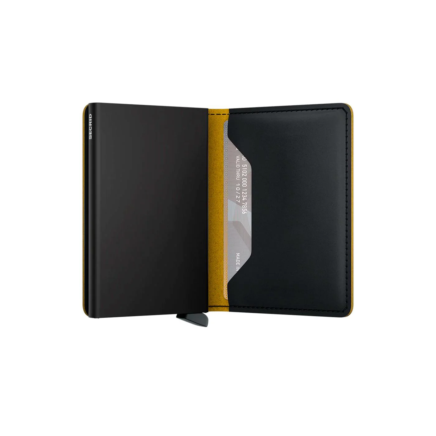 Secrid Slimwallet Matte Black & Ochre - Image 3