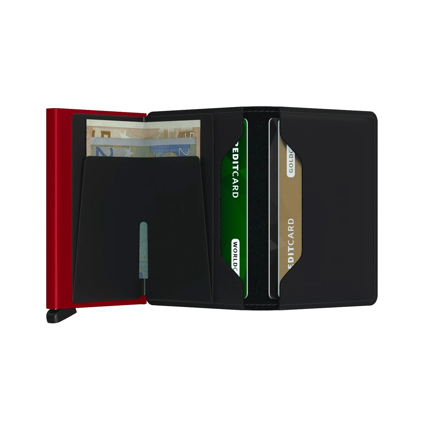 Secrid Slimwallet Matte Black & Red - Image 3
