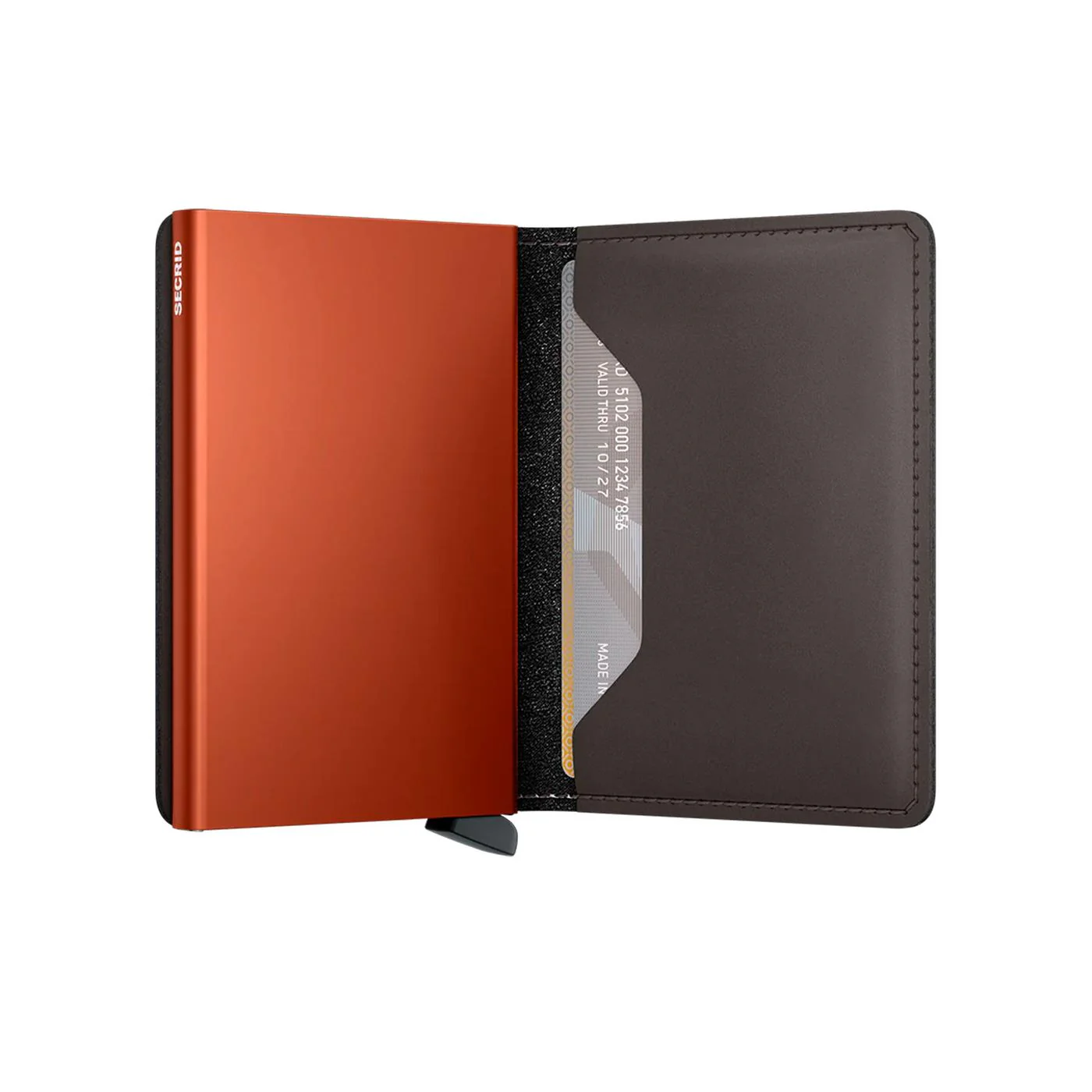 Secrid Slimwallet Matte Truffle/Orange - Image 3