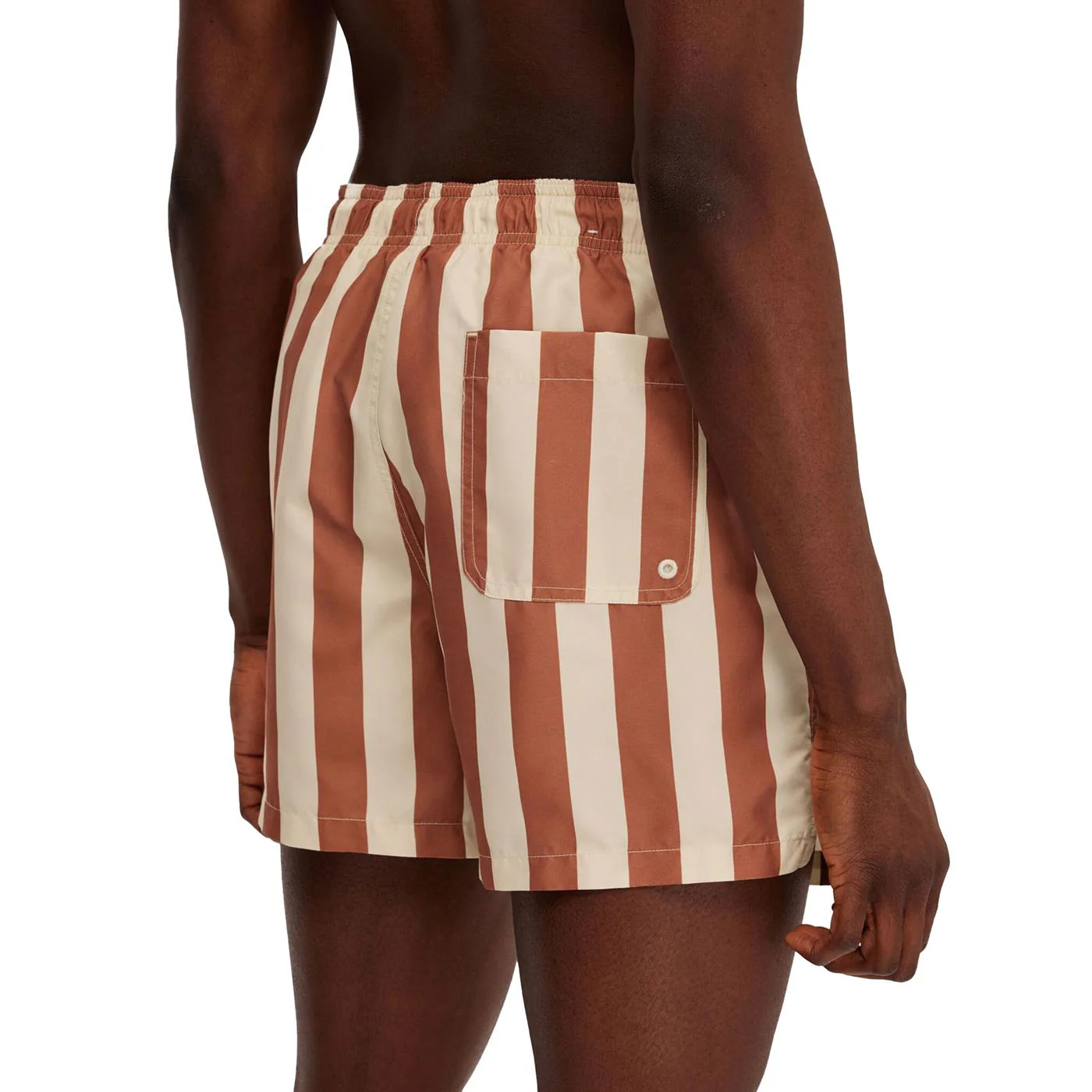 Selected Homme Dane AOP Swim Shorts Oatmeal W. Stripes - Image 3
