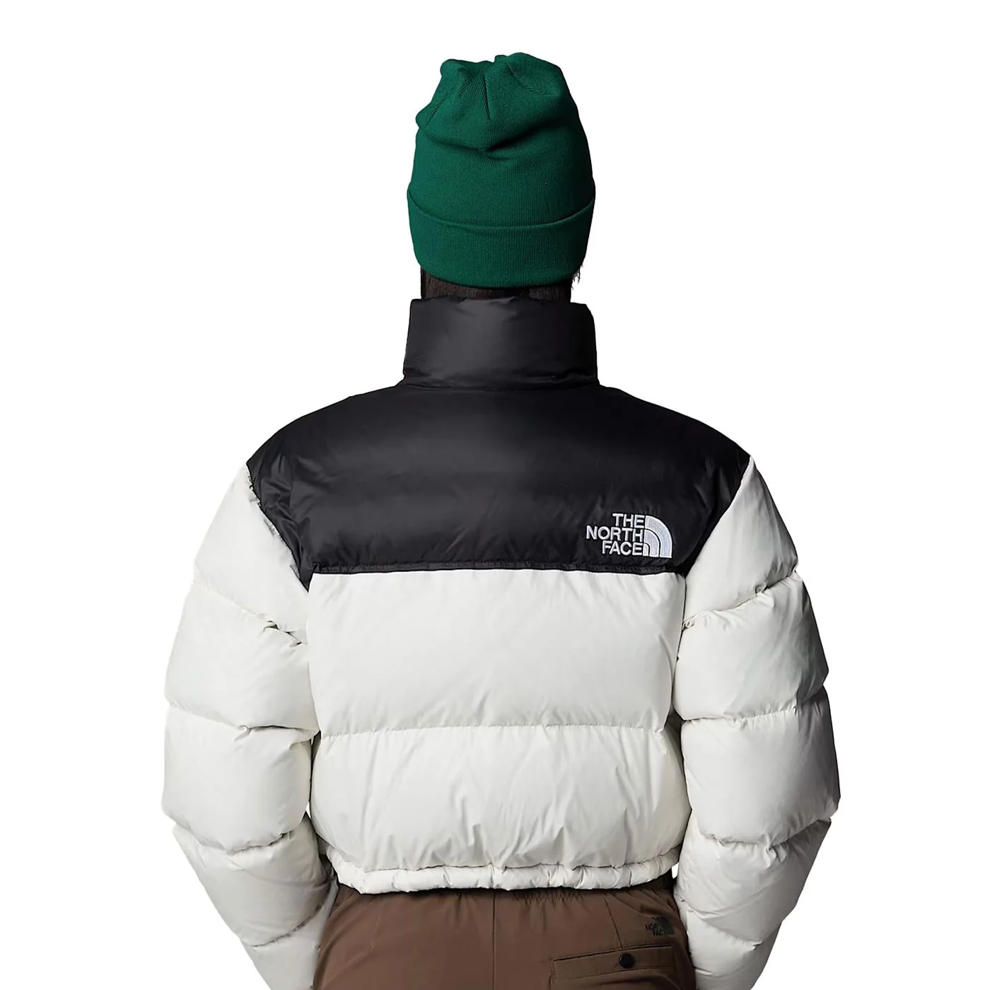 The North Face Nuptse Short Jacket White Dune/NF Black - Image 2