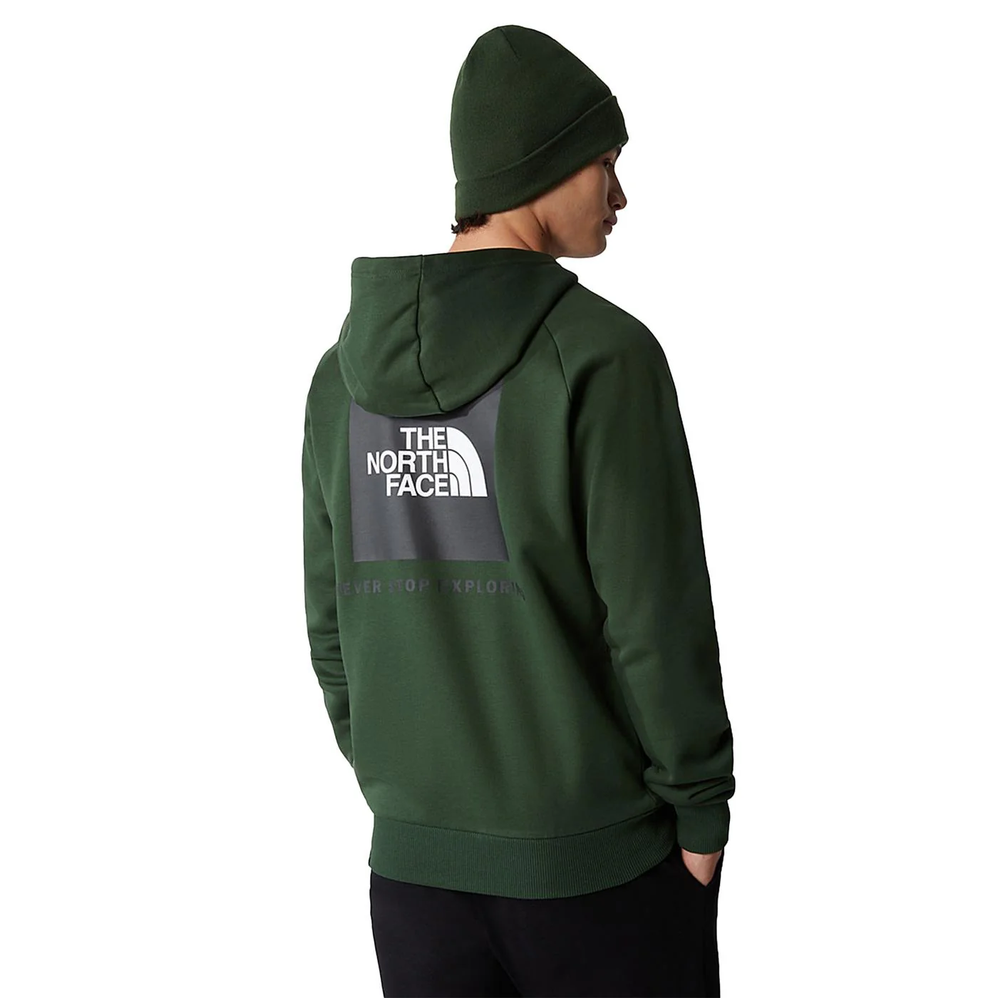 The North Face Raglan Redbox Hood Sweat Pine Needle - Image 2