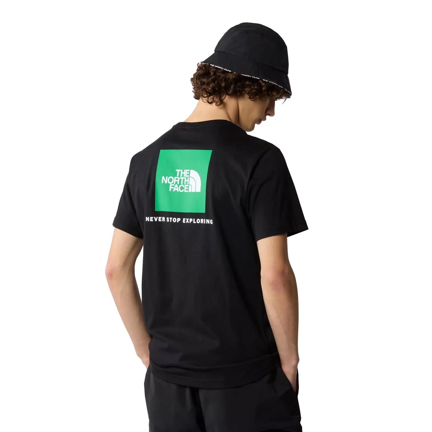 The North Face S/S Redbox Tee TNF Black/Optic Emerald
