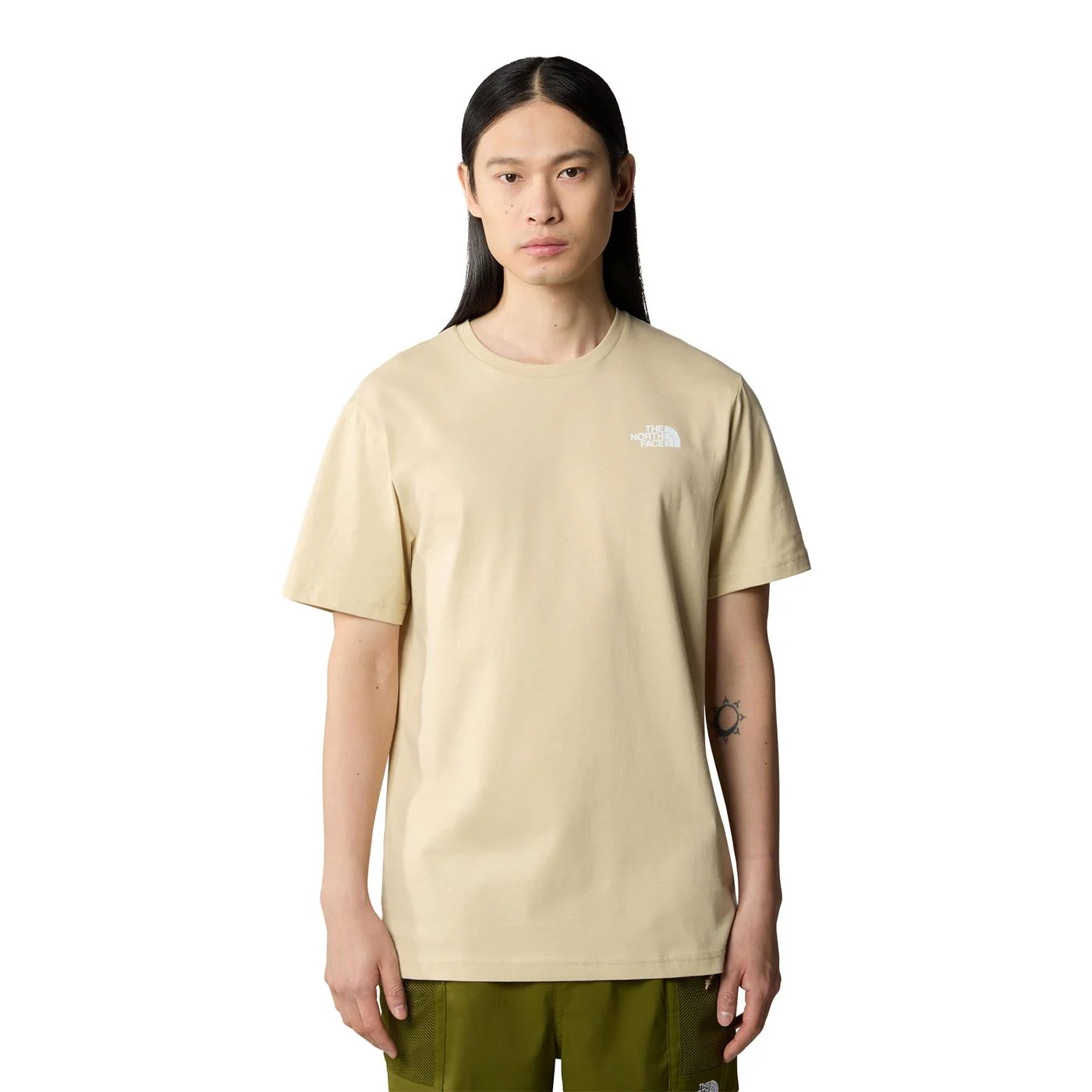 The North Face S/S Redbox Tee White Dune/Muted Pine