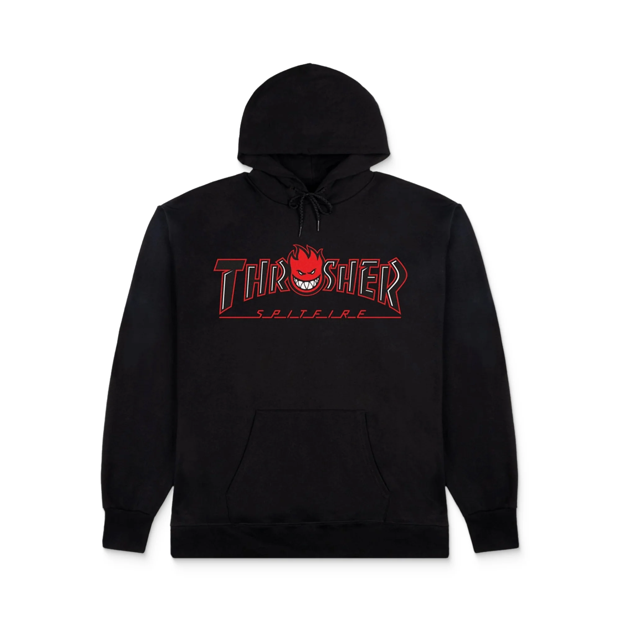 Thrasher x Spitfire Big Head Outline Hoodie Hoodie Black