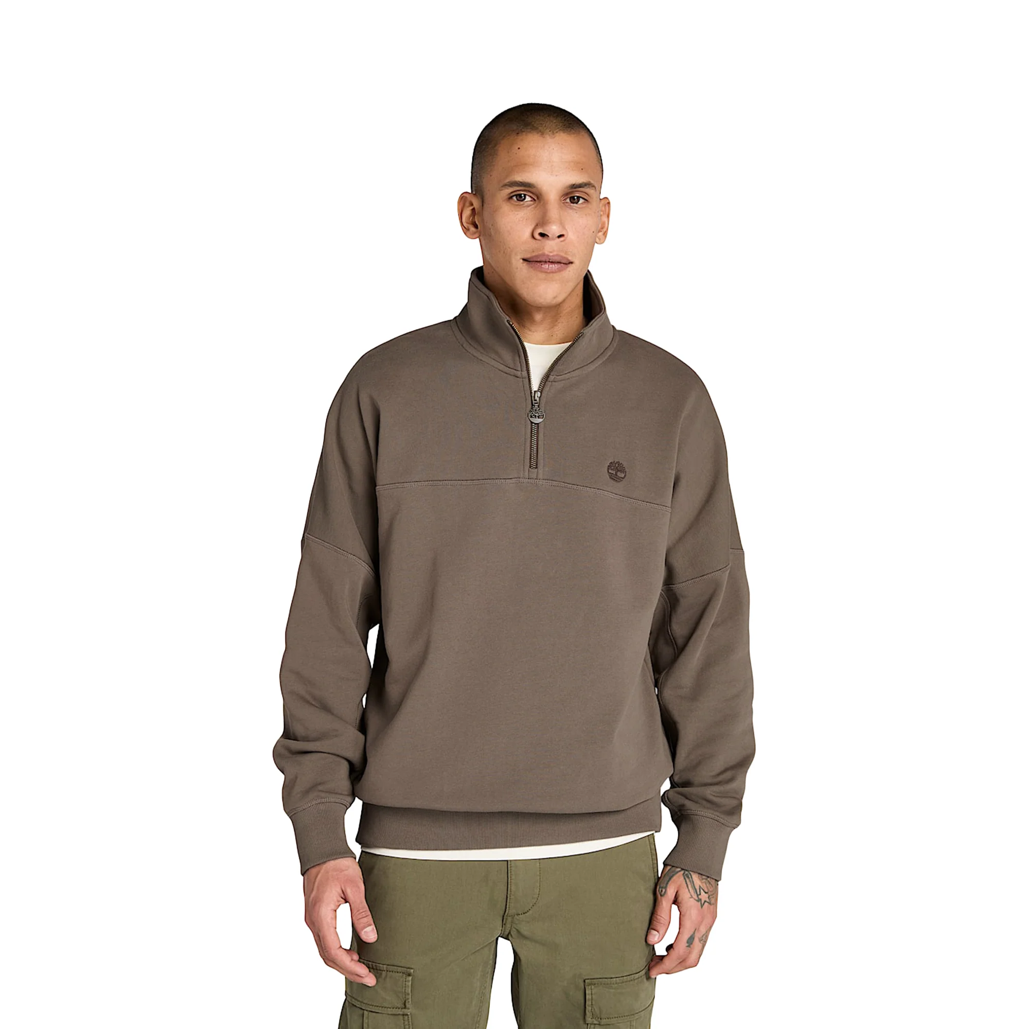 Timberland 1/4 Zip Sweatshirt Chocolate Chip