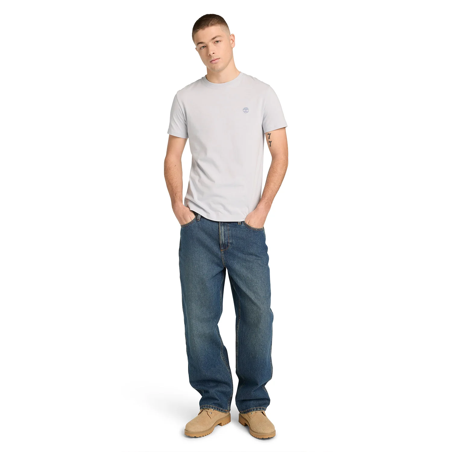 Timberland Dunstan-River SS Tee Gray Dawn - Image 2
