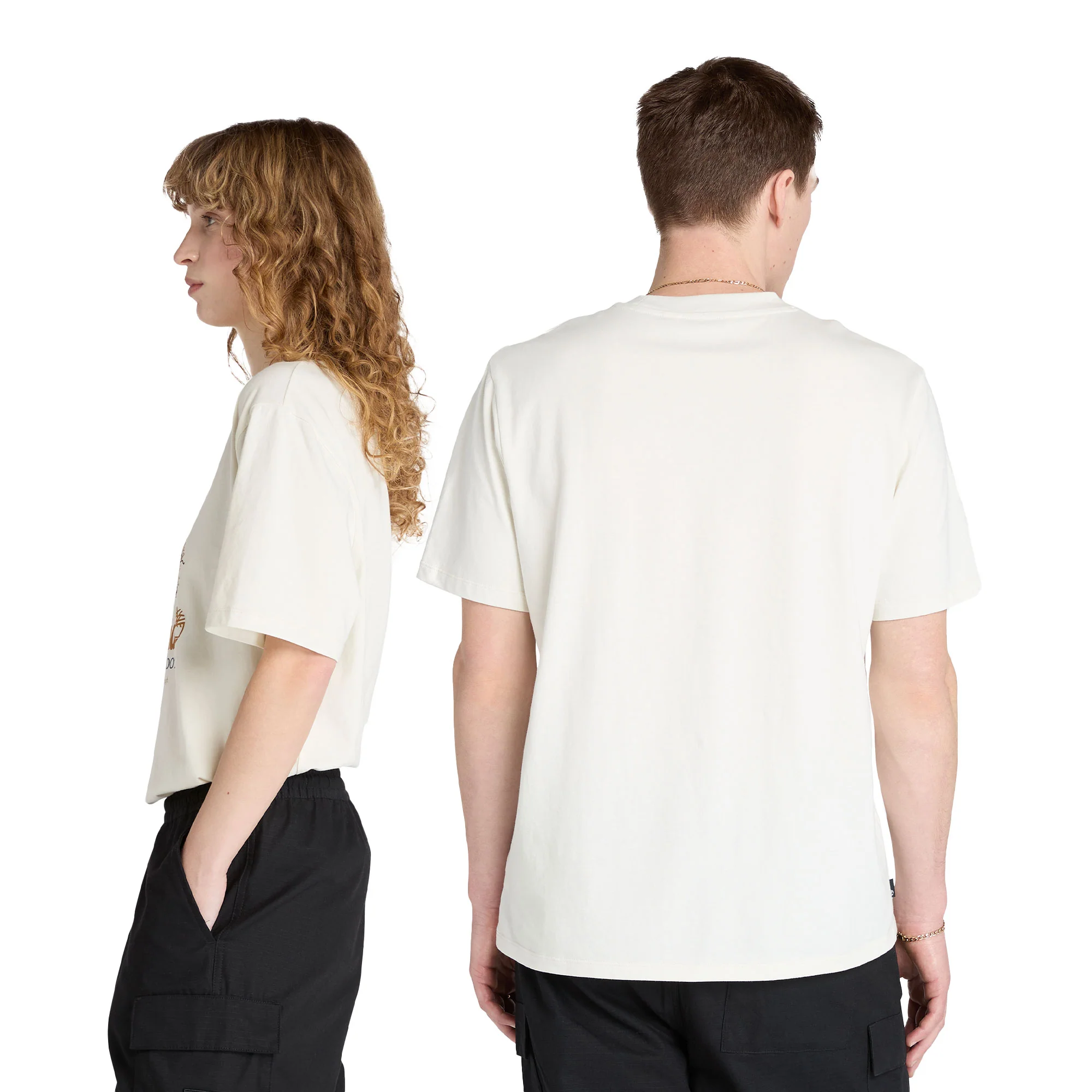 Timberland Front Boot Graphic Tee Vintage White - Image 2