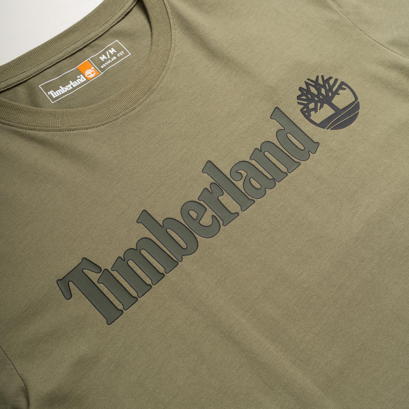 Timberland Kenn Linear Logo SS Tee Cassel Earth - Image 2