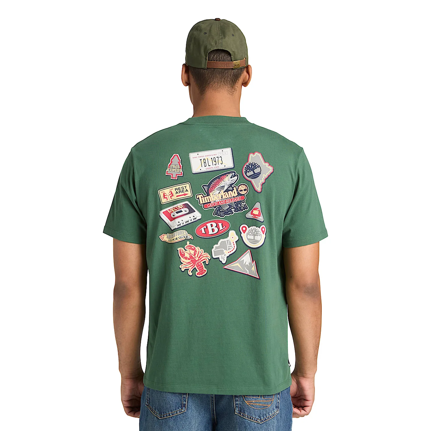 Timberland Magnet Back Graphic Tee Pineneedle - Image 2