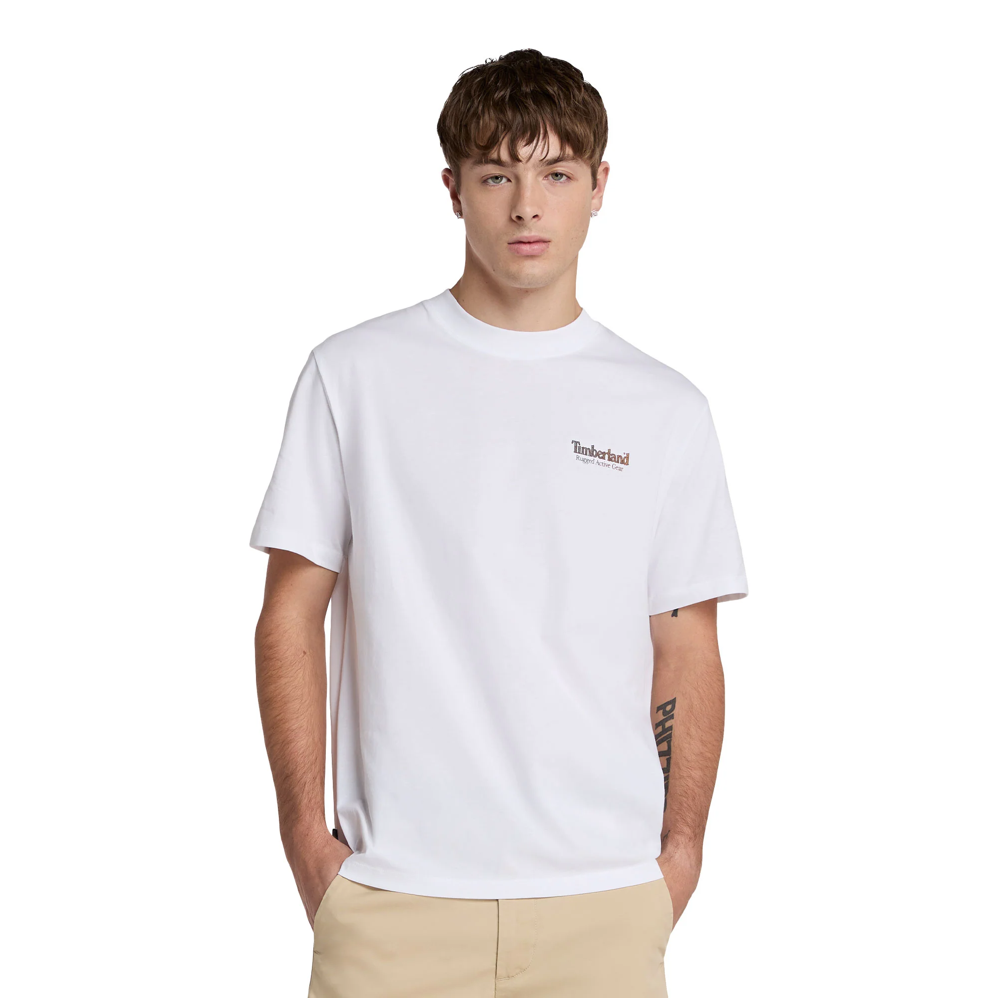 Timberland Rugged Active Gear Back Graphic Tee White - Image 2