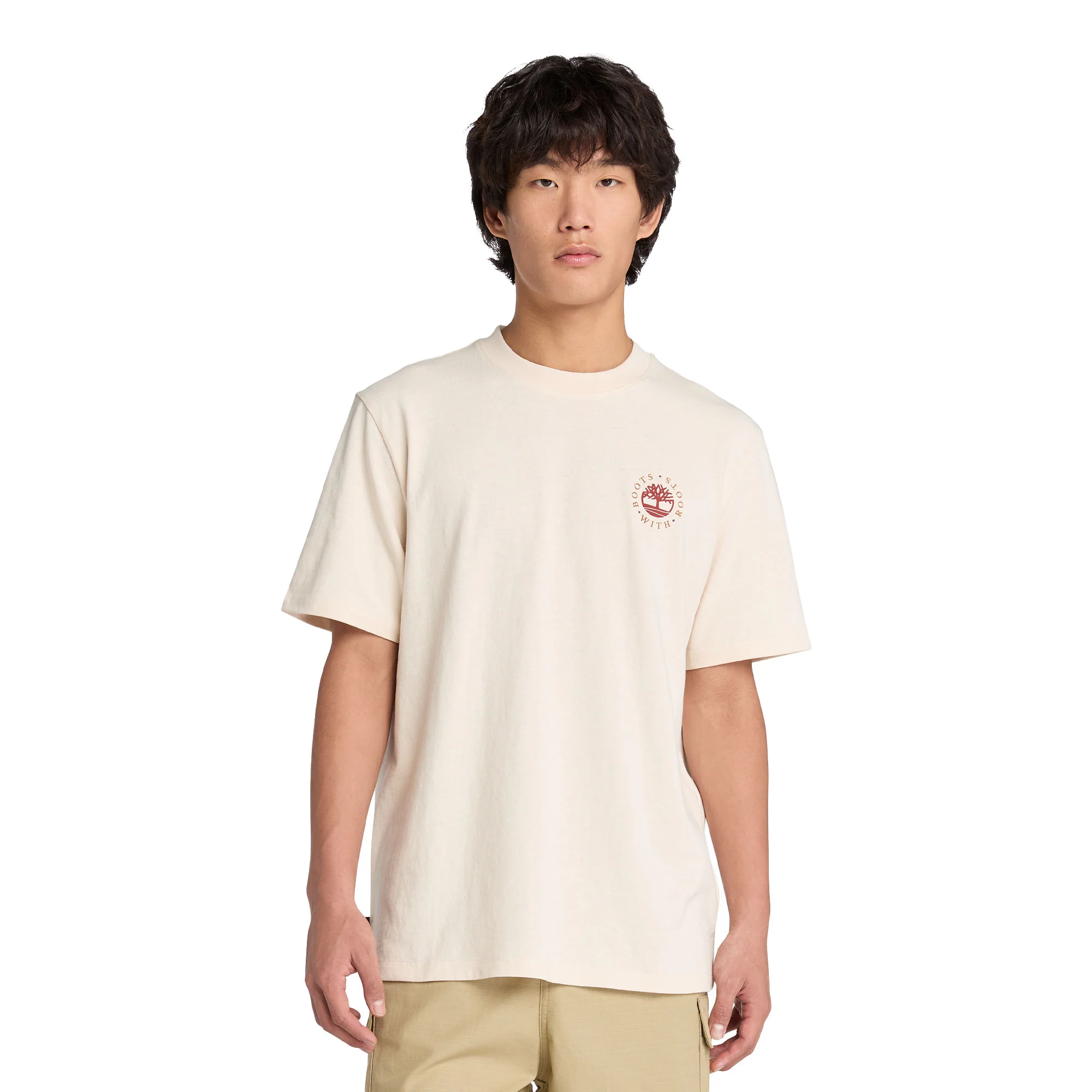 Timberland Washed Boot Lab Back Graphic Tee Undyed