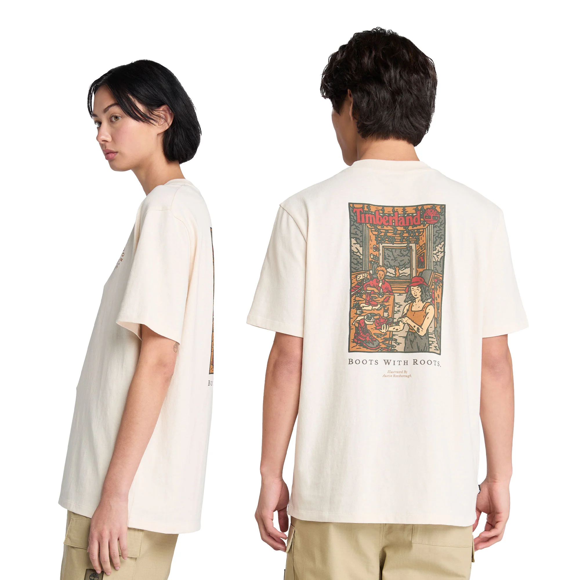 Timberland Washed Boot Lab Back Graphic Tee Undyed - Image 2