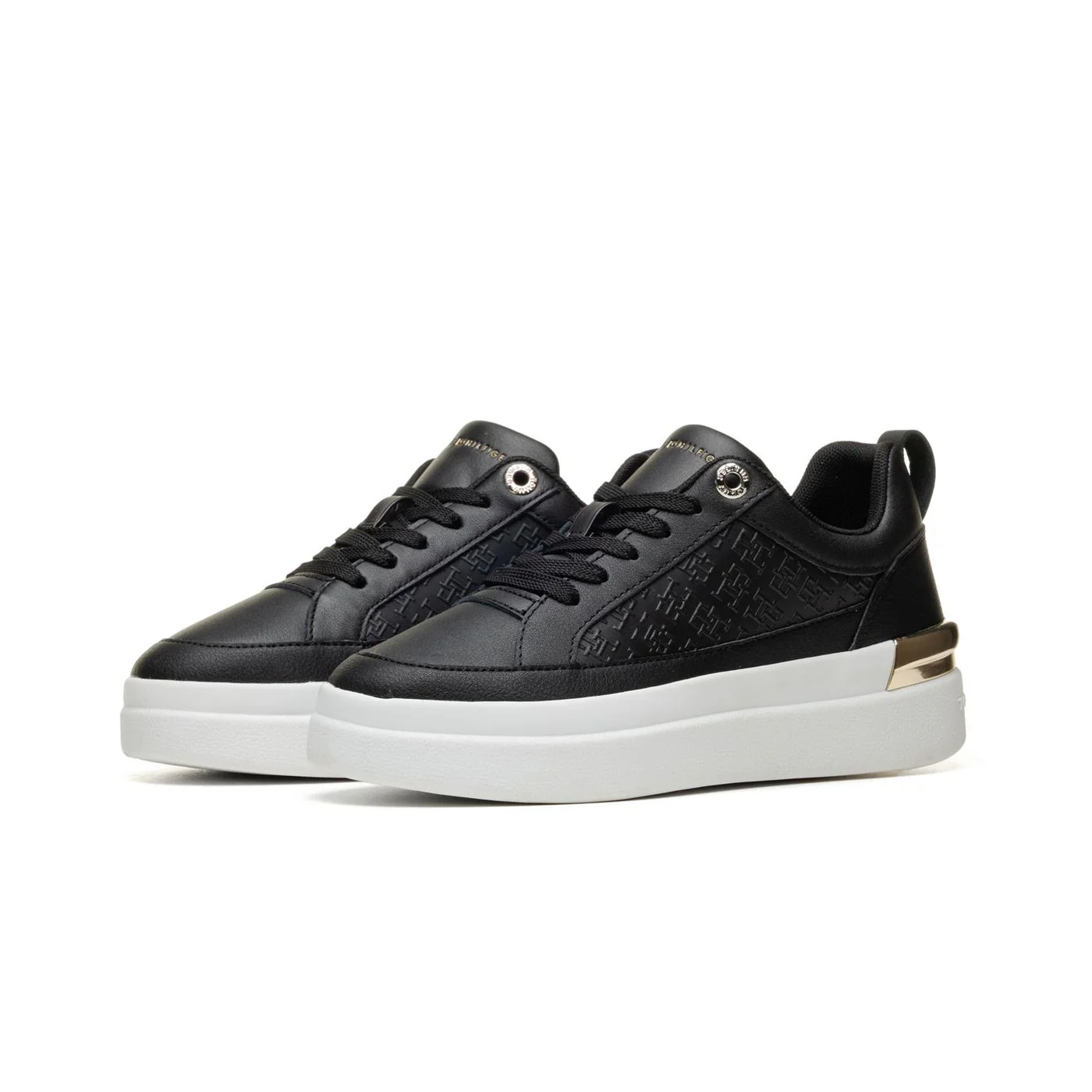 Tommy Hilfiger Lux Court Sneaker Monogram Black - Image 3