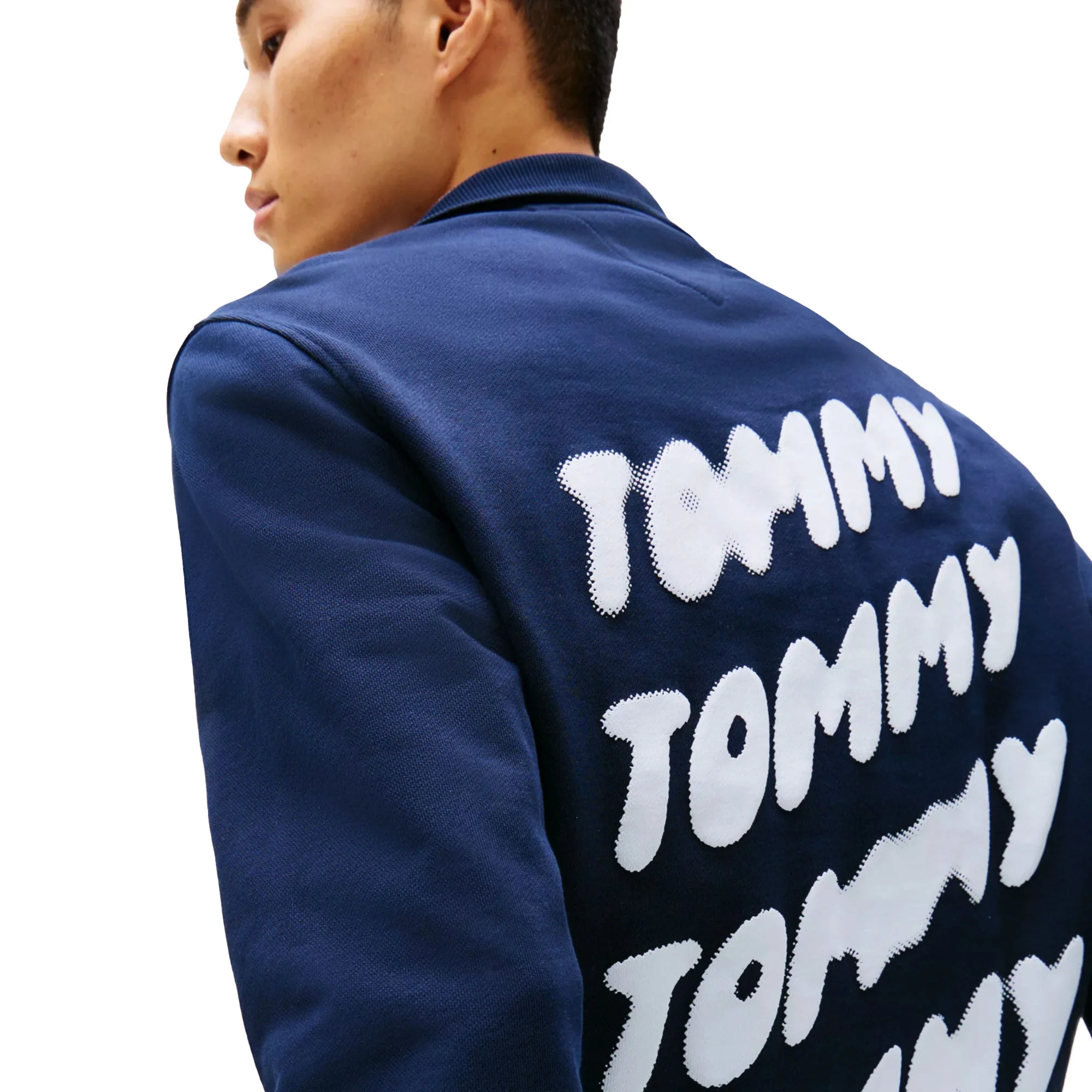 Tommy Jeans Bubble Logo Back Graphic Quarter Zip Sweatshirt - Image 3