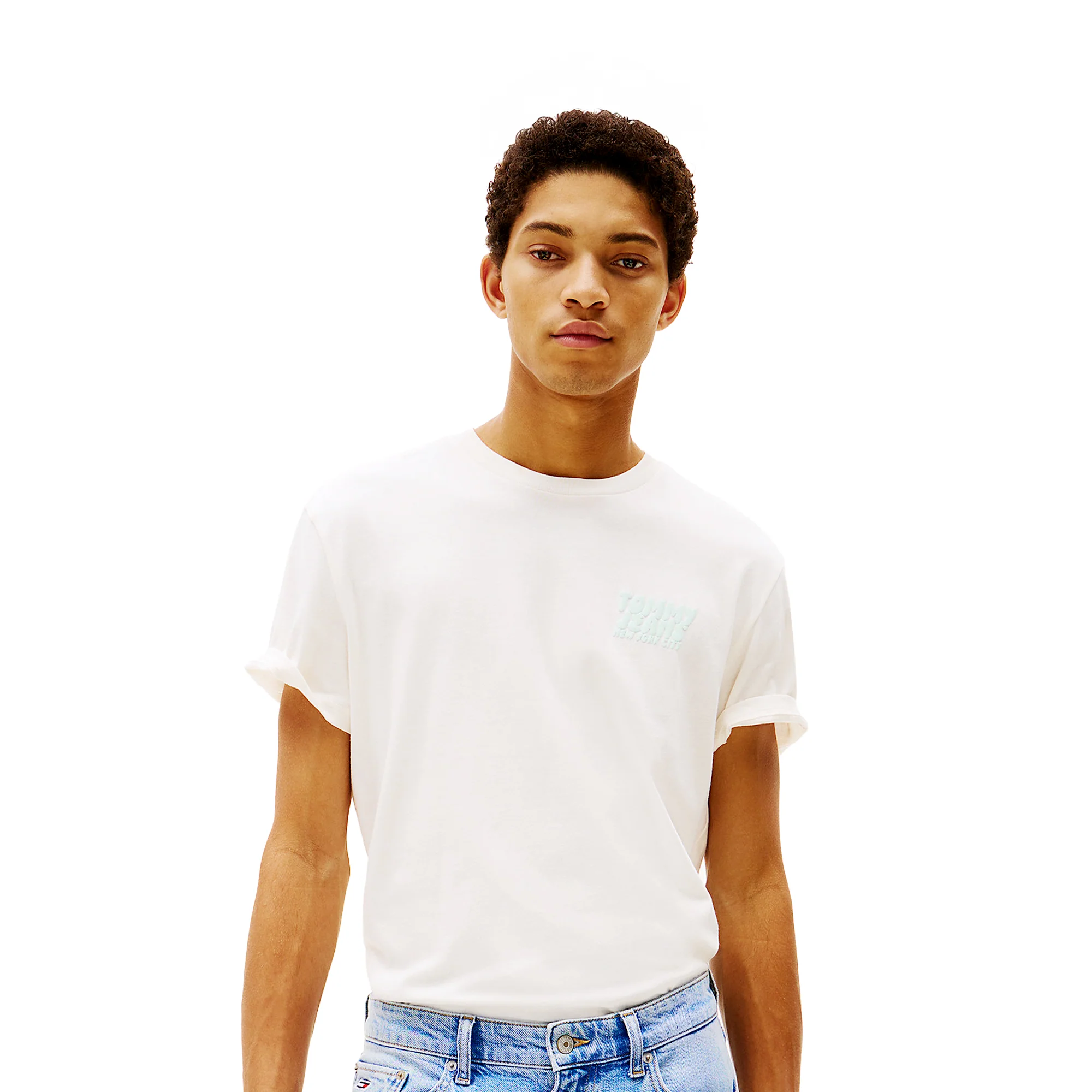 Tommy Jeans Bubble Logo Back Graphic T-Shirt White