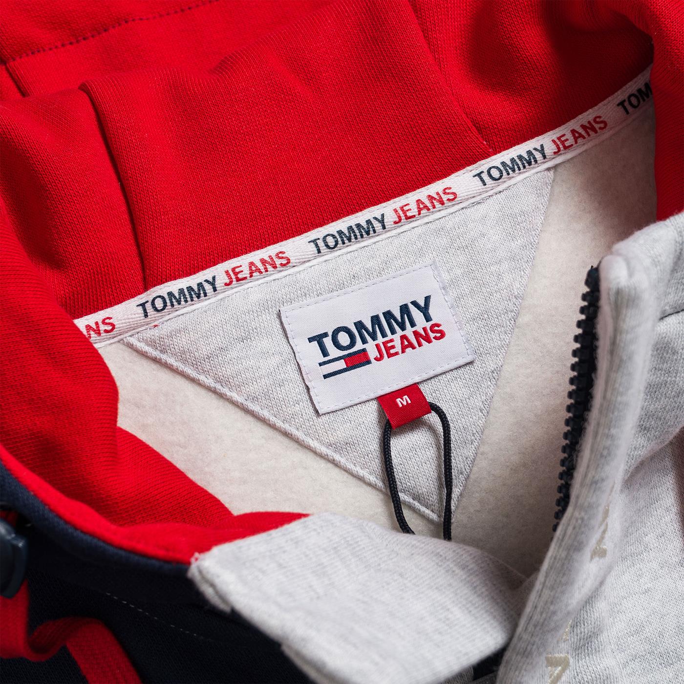 Tommy Jeans Colorblock Hoodie Twilight Navy - Image 4