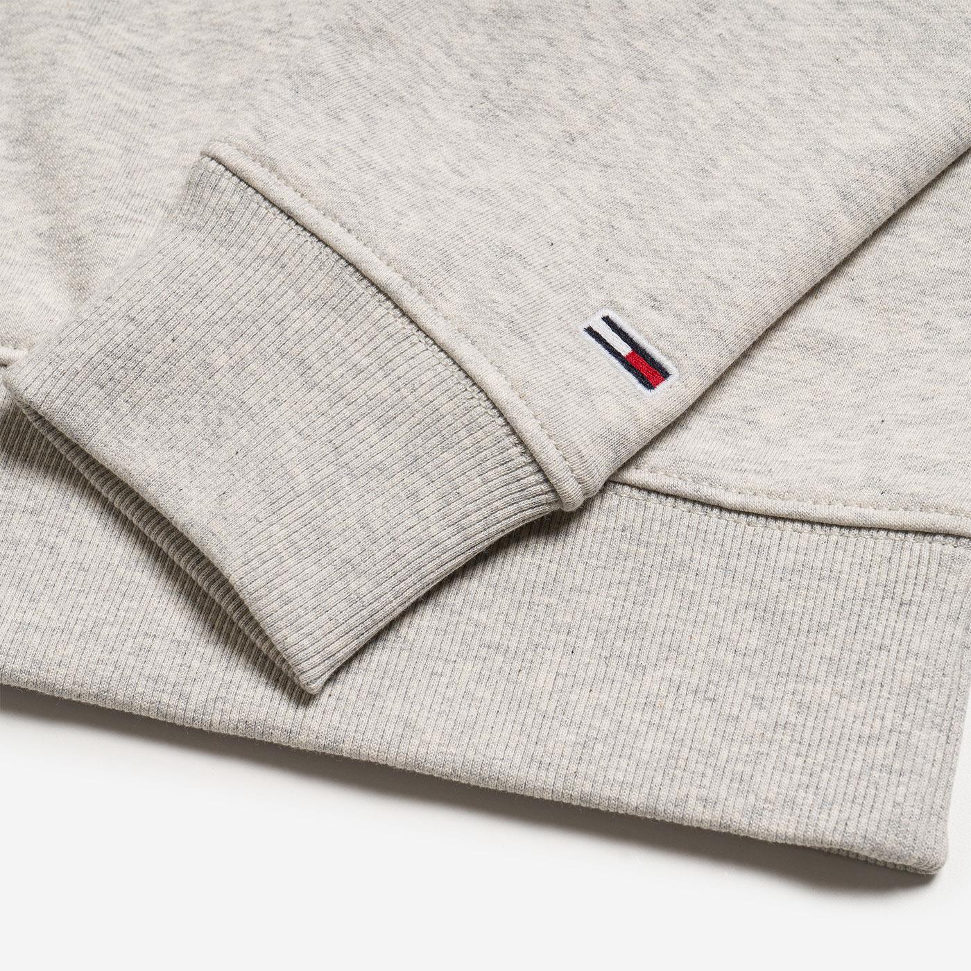 Tommy Jeans Corp Logo Crew Neck Sweatshirt Pale Grey Heather - Image 4