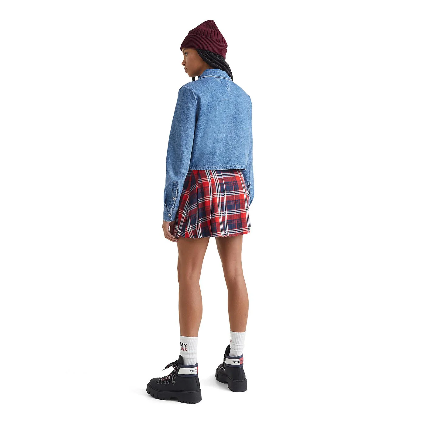 Tommy Jeans Cropped Denim Shirt Denim Medium - Image 4
