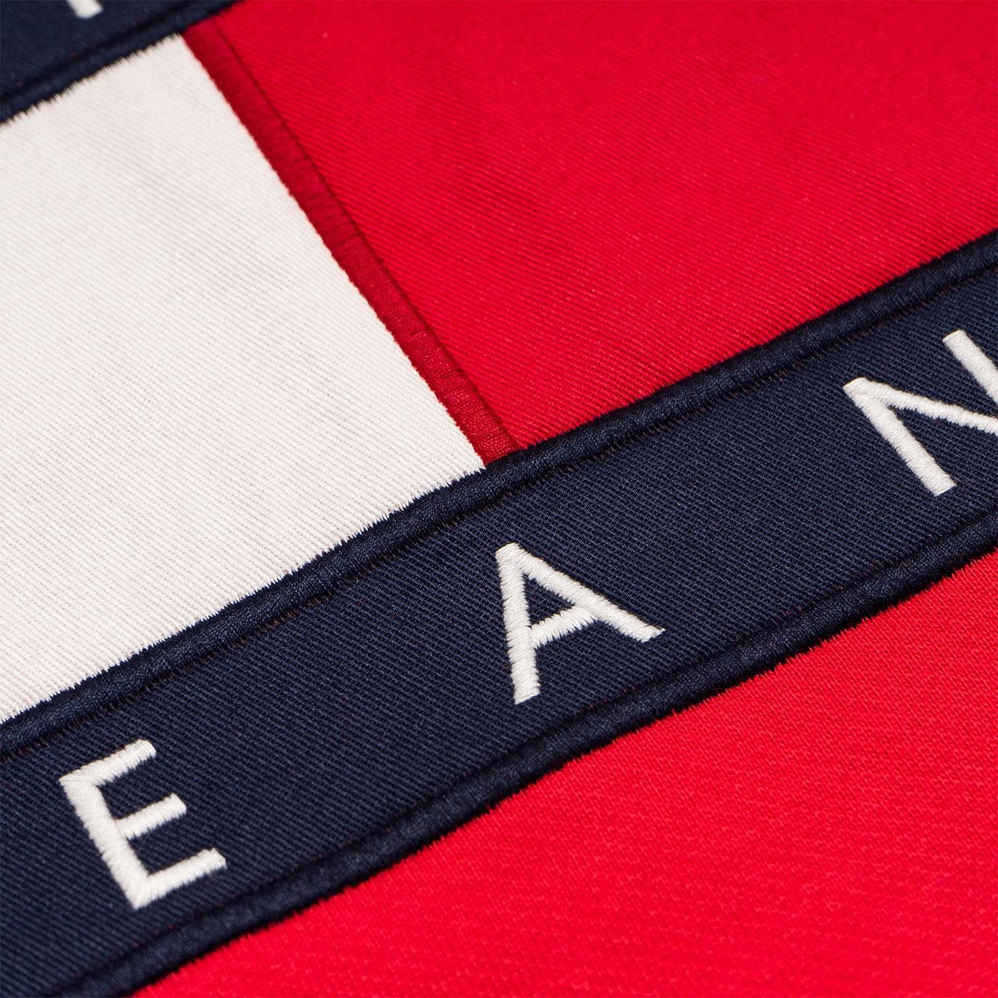 Tommy Jeans Flag Cropped Sweatshirt Racing Red - Image 4