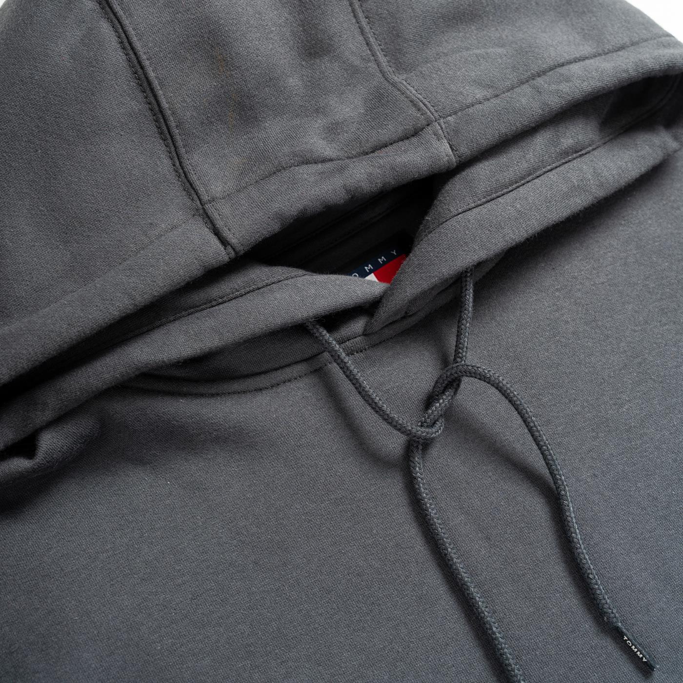 Tommy Jeans Regular Small Flag Hoodie New Charcoal - Image 3