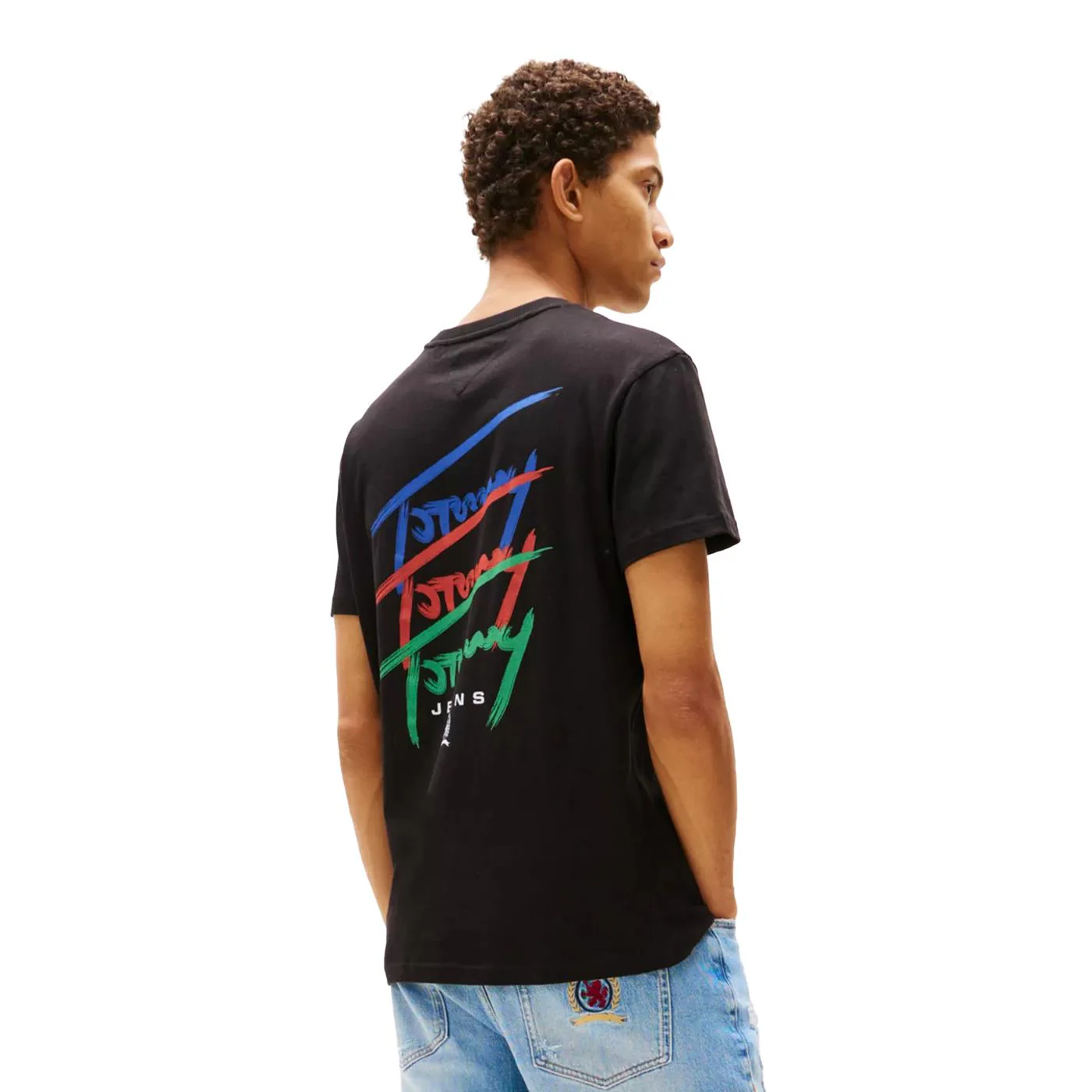 Tommy Jeans Regular Twisted Signature Tee Black - Image 2