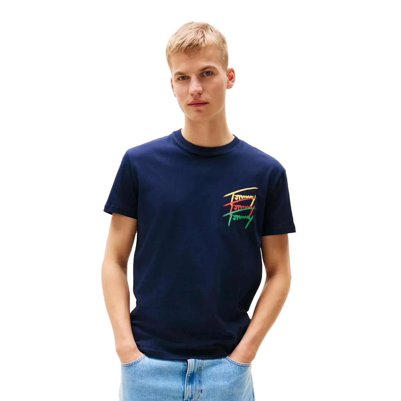 Tommy Jeans Regular Twisted Signature Tee Dark Night Navy - Image 2