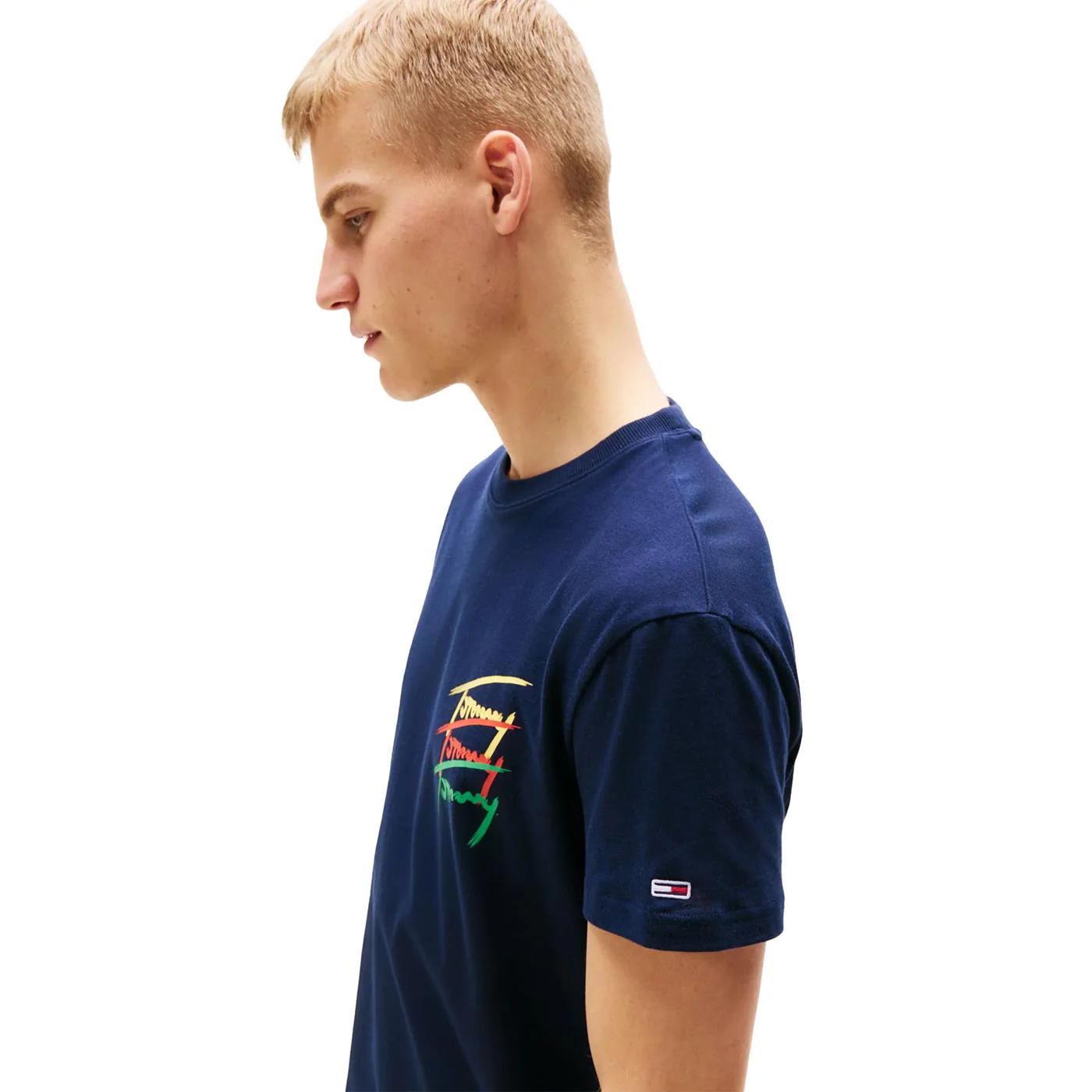 Tommy Jeans Regular Twisted Signature Tee Dark Night Navy - Image 3