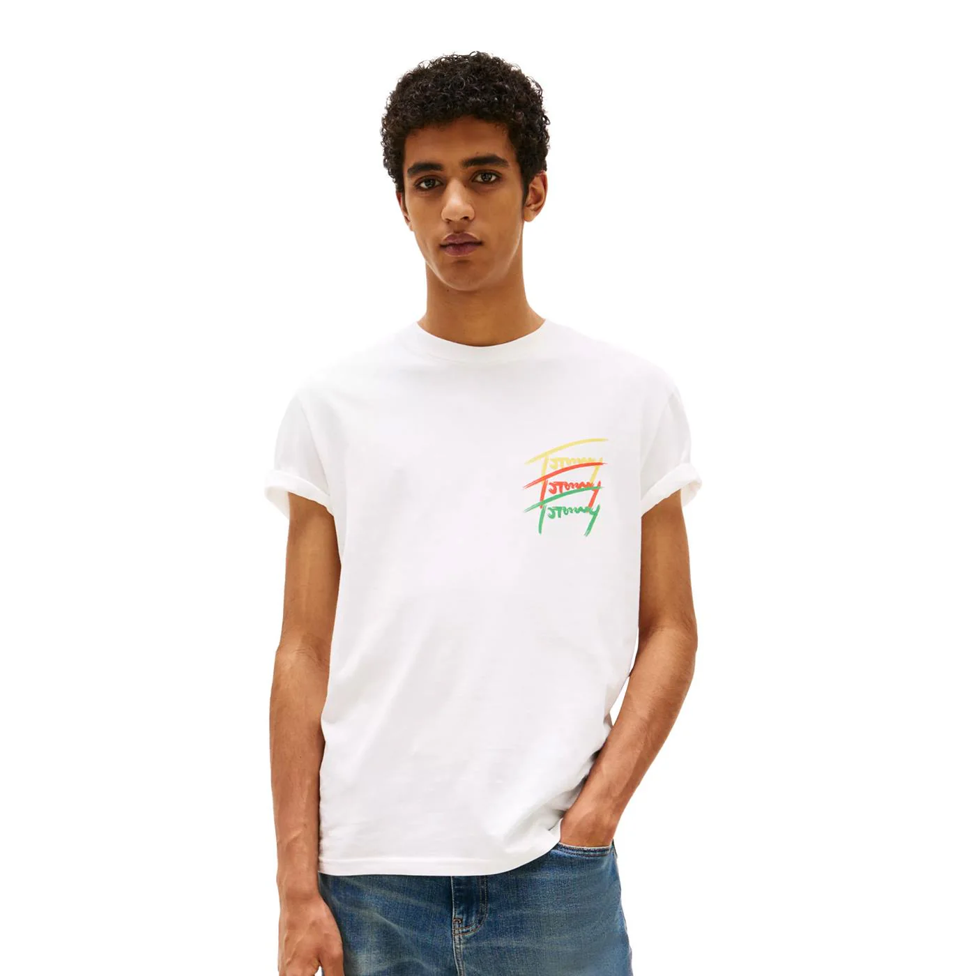 Tommy Jeans Regular Twisted Signature Tee Ecru