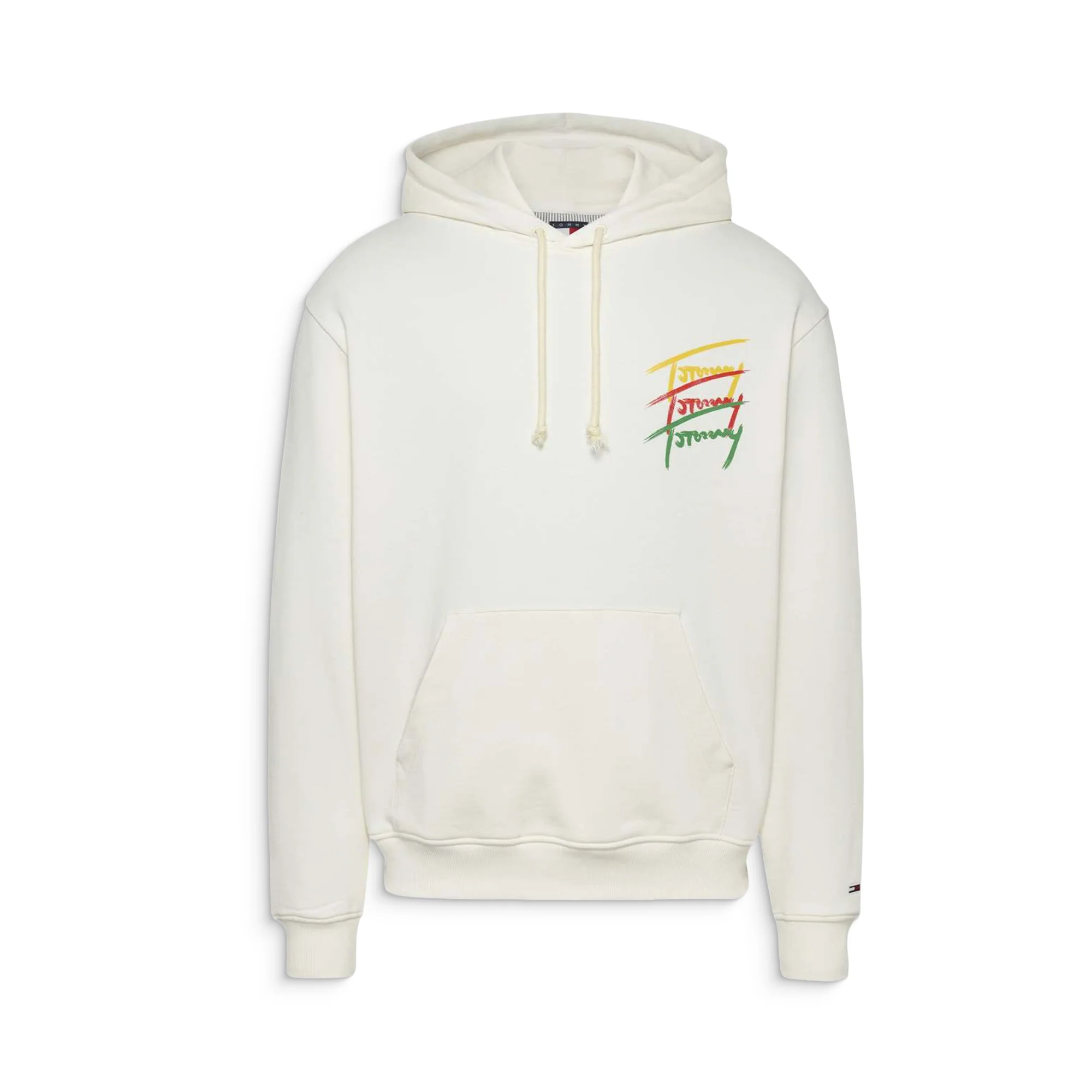 Tommy Jeans Relax 3 Color Signature Hoodie Ancient White - Image 2