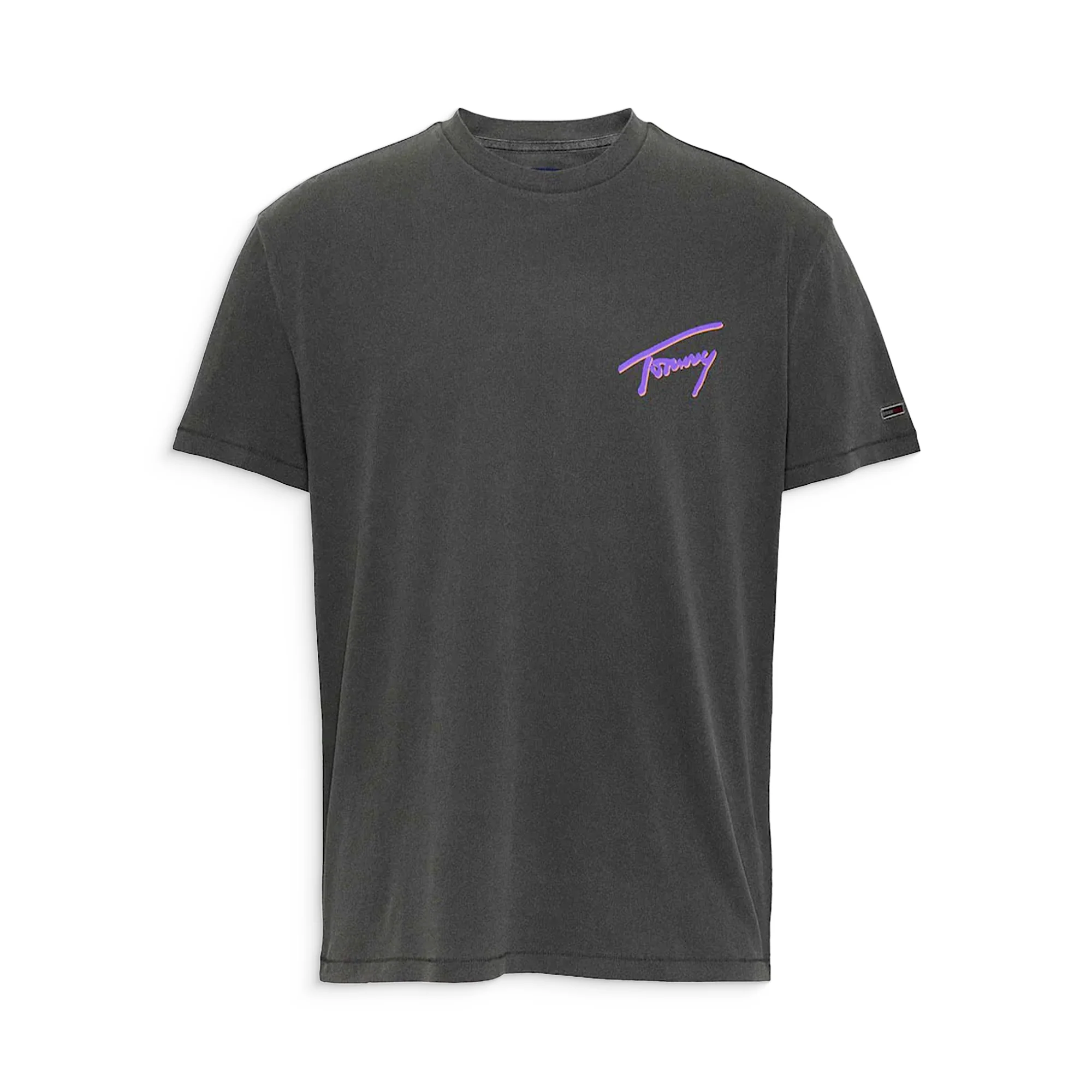 Tommy Jeans Relaxed Faded Graphic Logo Tee Black - Image 2