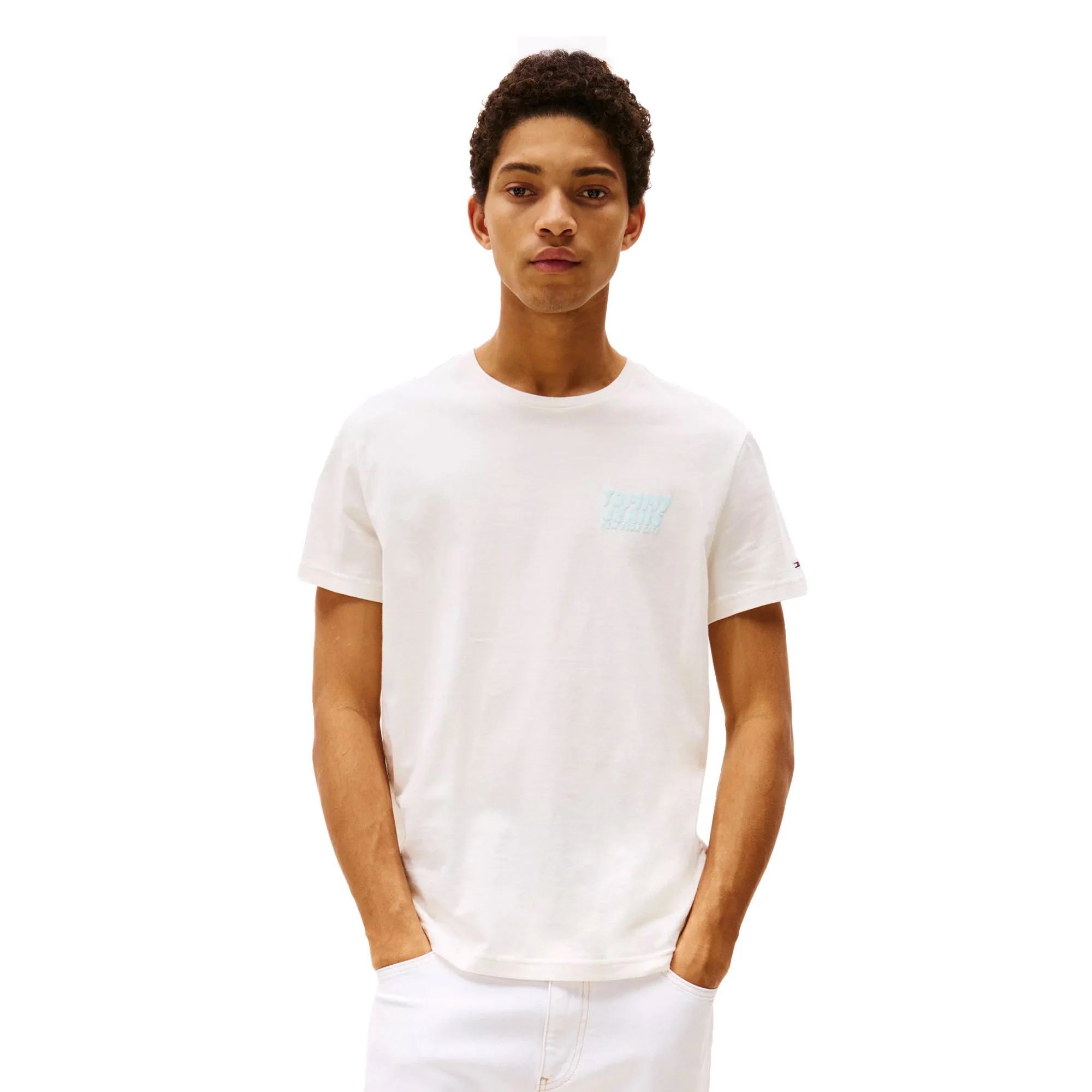 Tommy Jeans Slim Bubble Print Tee Ancient White