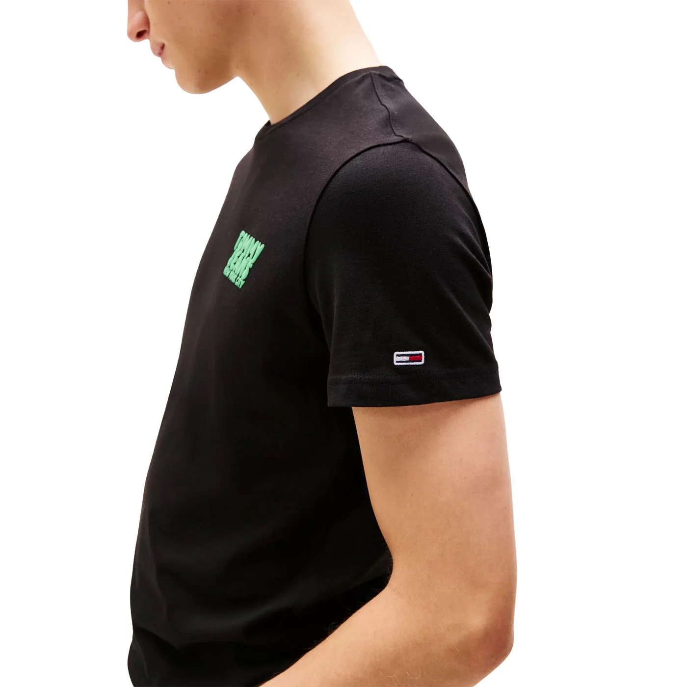 Tommy Jeans Slim Bubble Print Tee Black - Image 3