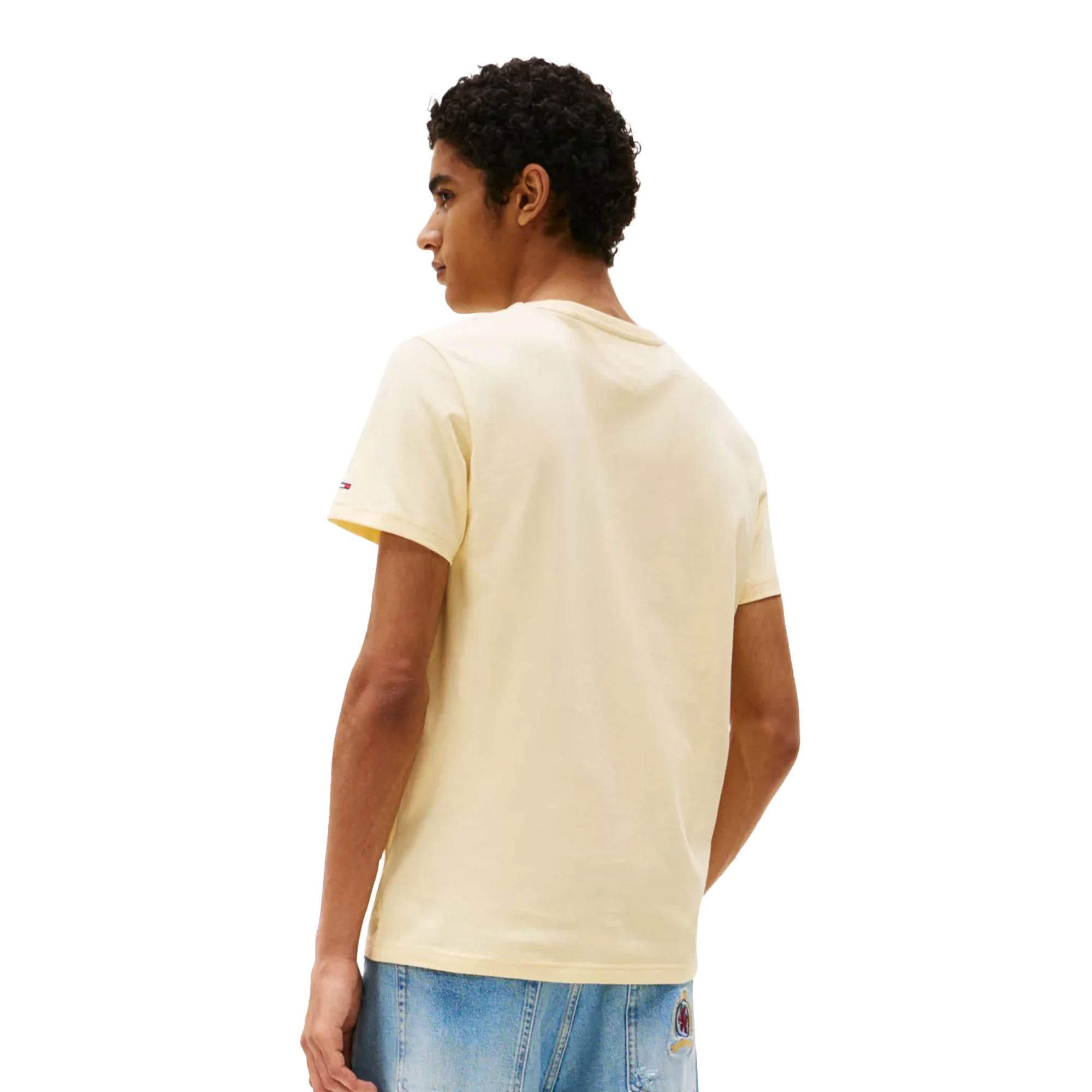 Tommy Jeans Slim Bubble Print Tee Custard Cream - Image 2