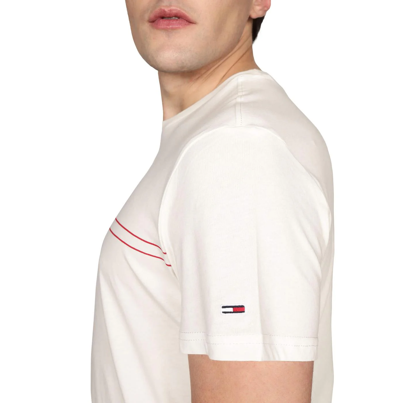 Tommy Jeans Slim Entry Graphic Tee Ecru - Image 4