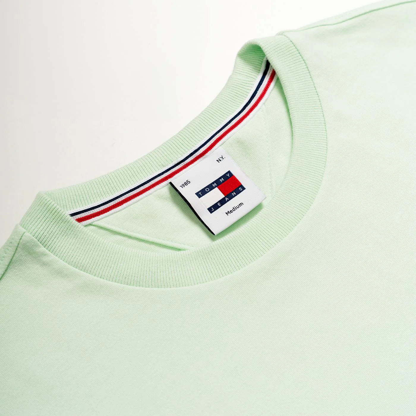 Tommy Jeans Slim Jersey C Neck Ext Tee Opal Green - Image 3