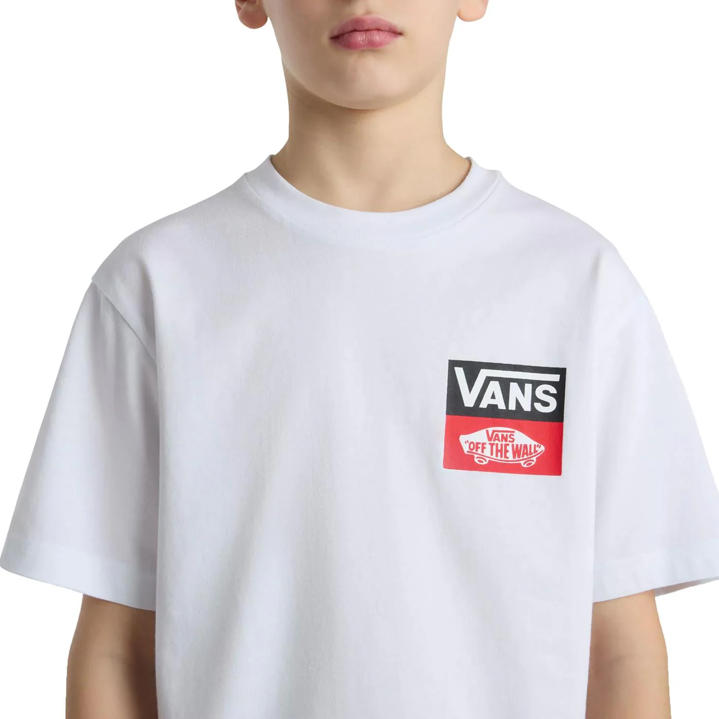 Vans Boys OG Logo SS T-Shirt White - Image 3