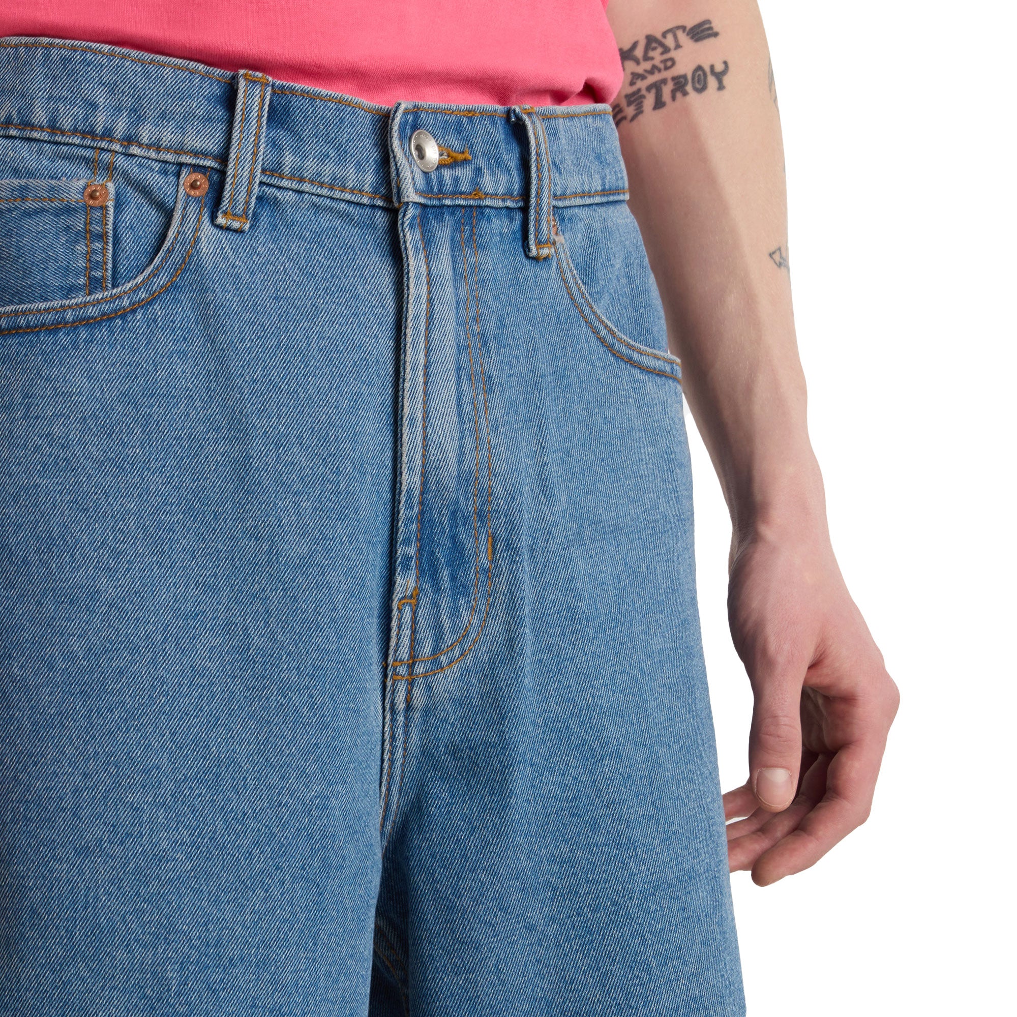 Vans Check-5 Baggy Denim Short Stonewash/Blue - Image 3