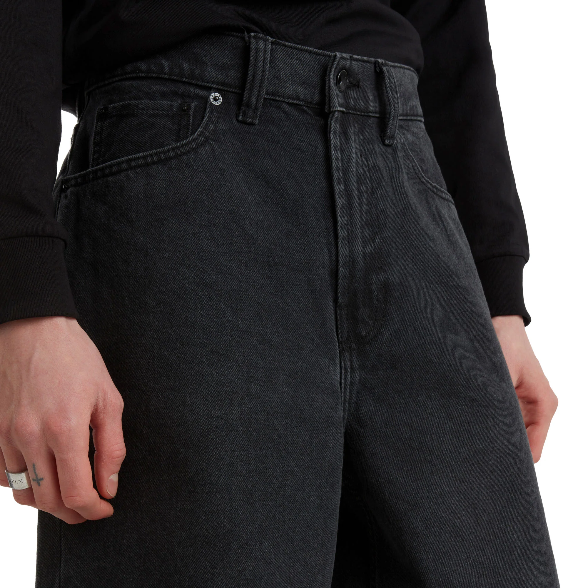 Vans Check-5 Baggy Denim Short Washed Black - Image 3