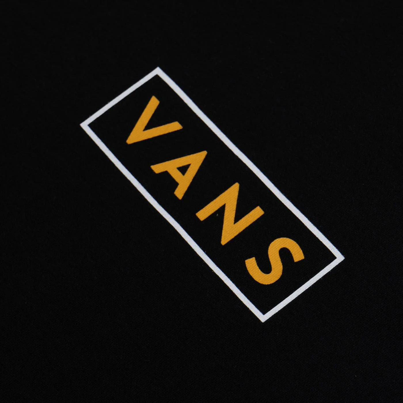 Vans Classic Easy Box Tee Black/White-Old Gold - Image 3