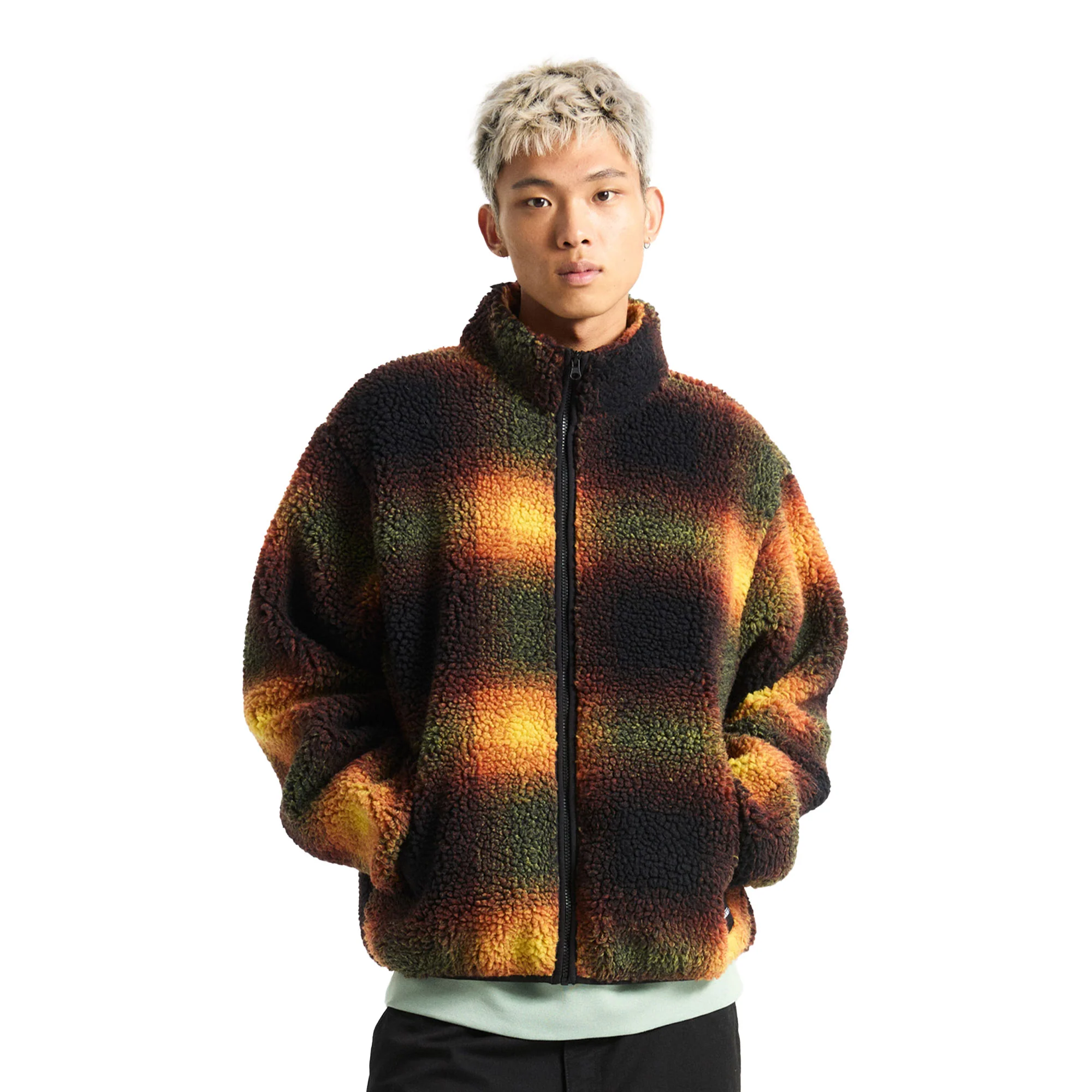 Vans Heights Sherpa Full-Zip Black/Herritage Mustard