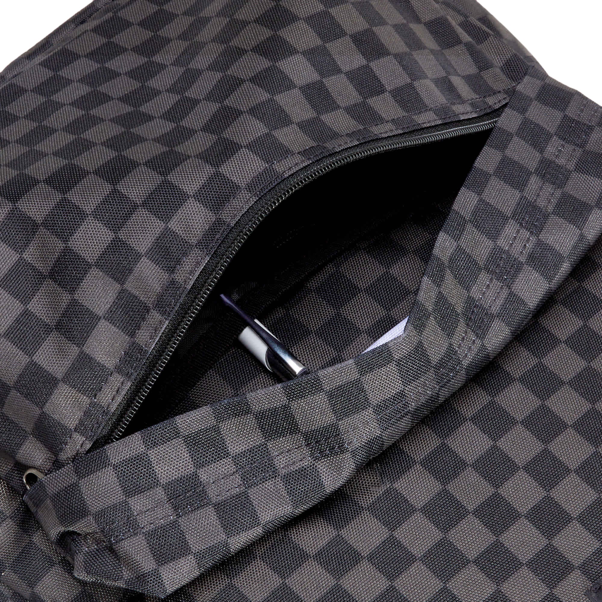 Vans Old Skool Checkerboard Backpack Black/Charcoal - Image 6