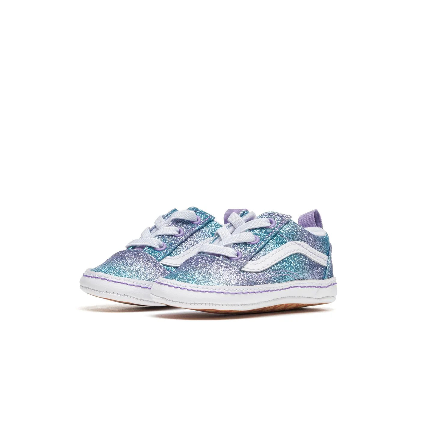 Vans Old Skool Crib (Ombre Glitter) Multi/True White - Image 3