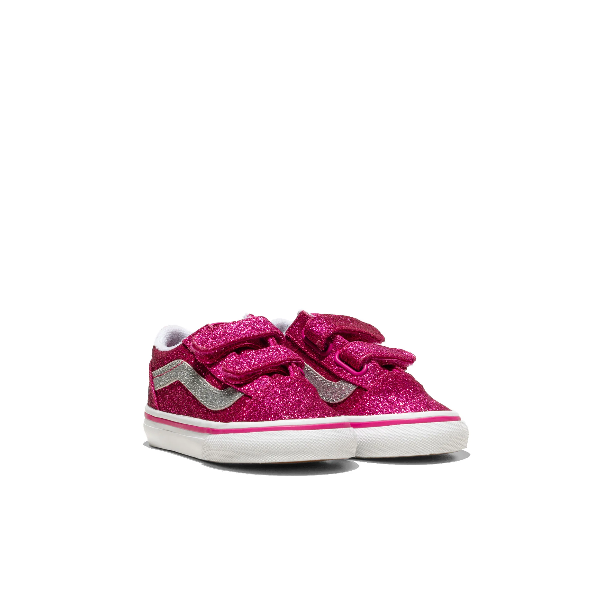 Vans Old Skool V Glitter Raspberry Rose - Image 2
