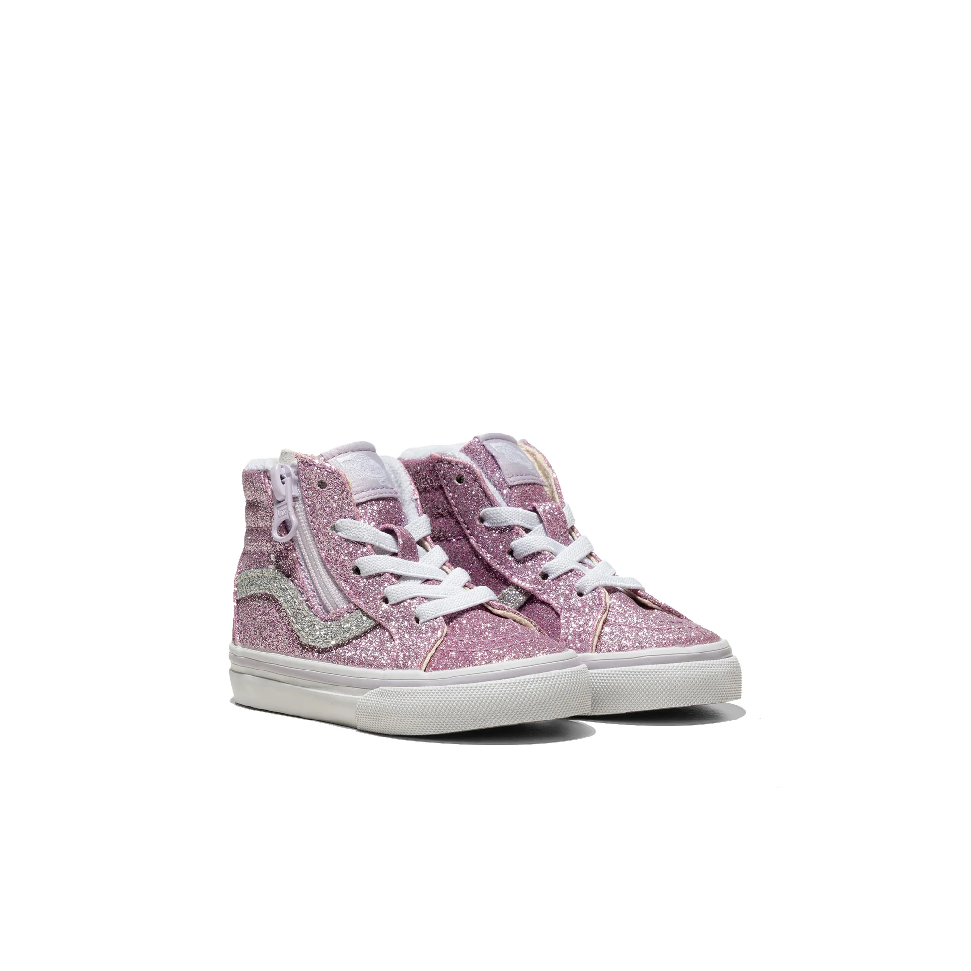 Vans SK8-Hi Reissue Side Zip Glitter Lilac Mist Purple - Image 2