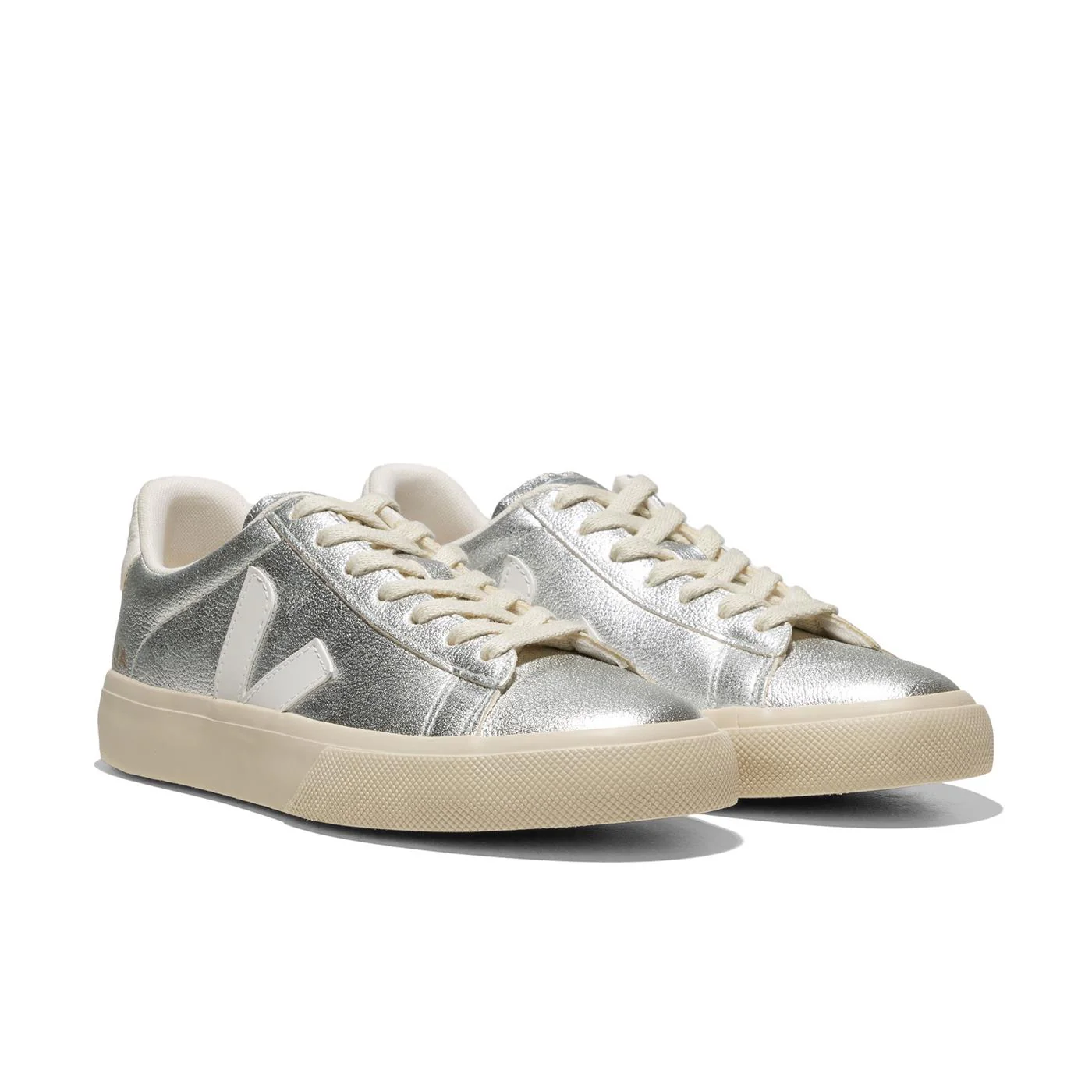 Veja Campo Chromefree Leather Silver/White - Image 2