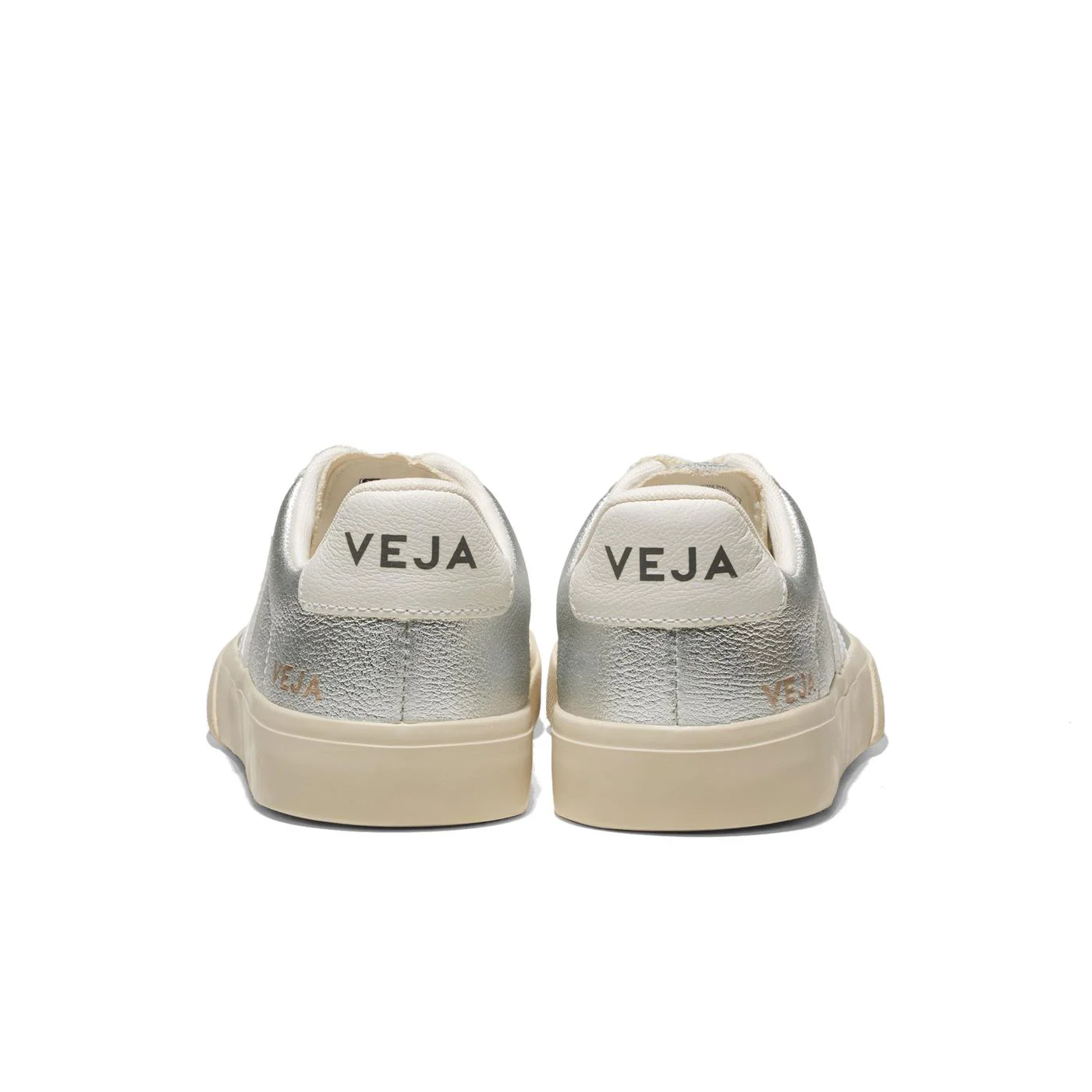 Veja Campo Chromefree Leather Silver/White - Image 4